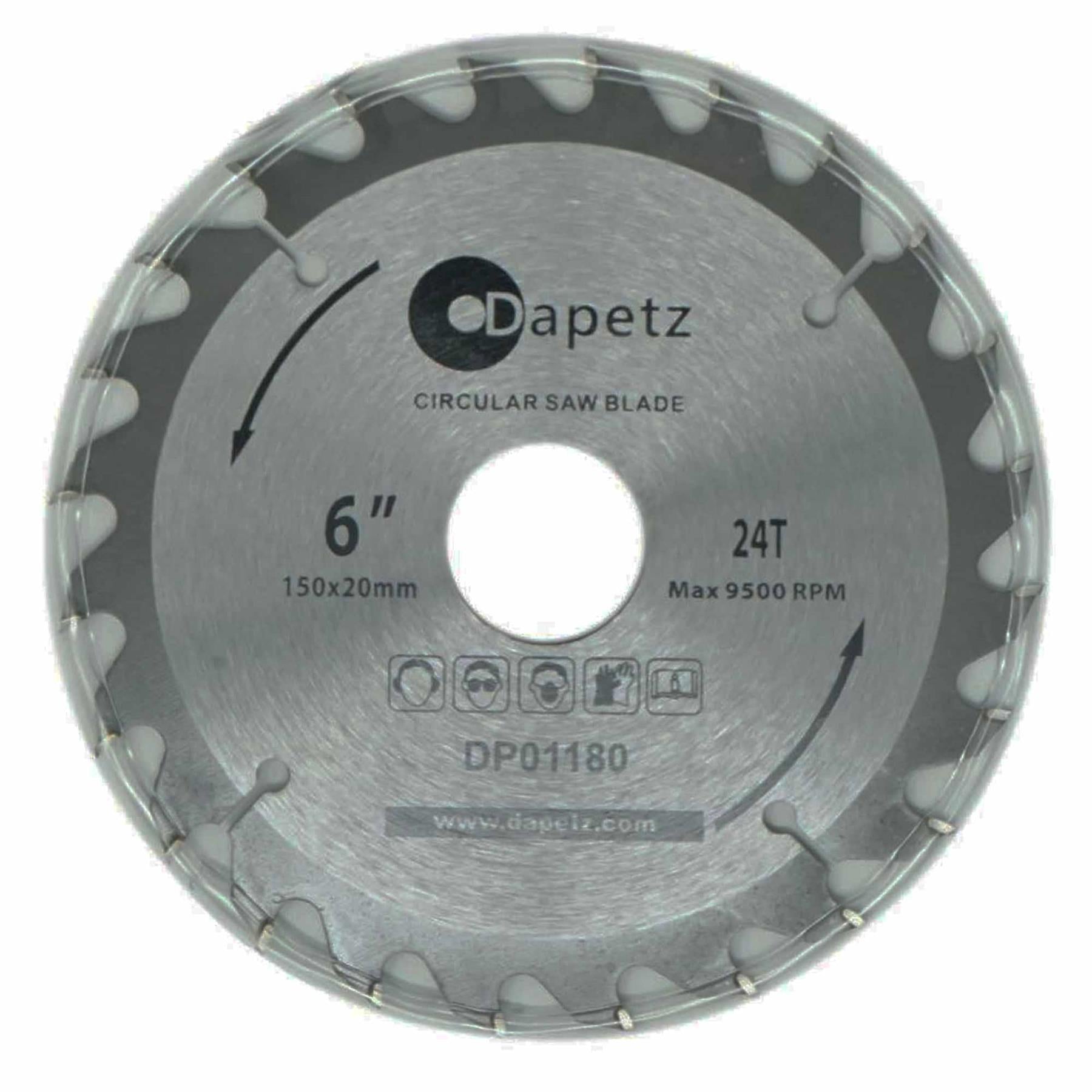 3 TCT Circular Saw Blade 150mm Diameter 30mm Bore | Mitre & Chop Saw by Dapetz