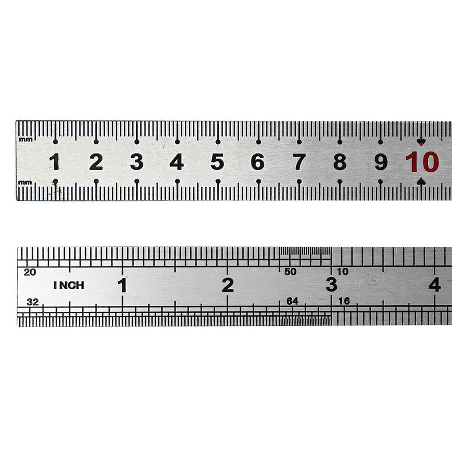 6" 15cm 150mm Stainless Steel Ruler Metal Rule Metric Imperial