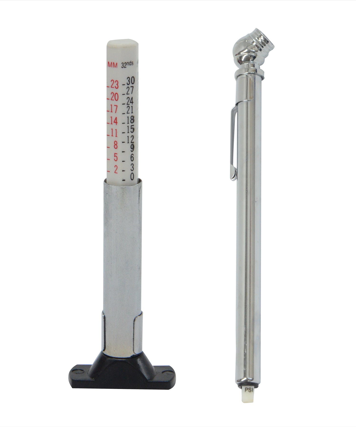 2PCS Tyre Pressure Gauge Safety Kit Include Tyre Tread Depth Gauge Stainless Steel Tyre Depth Measurement Tool For Cars Motorcycles Trucks Buses