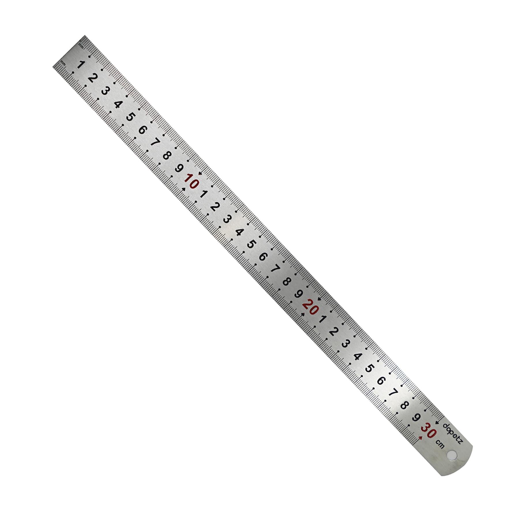Thick Double Sided Metal Ruler Stainless Steel - 30cm/ 12"/15cm/ 6" & 20cm/ 8" By Dapetz