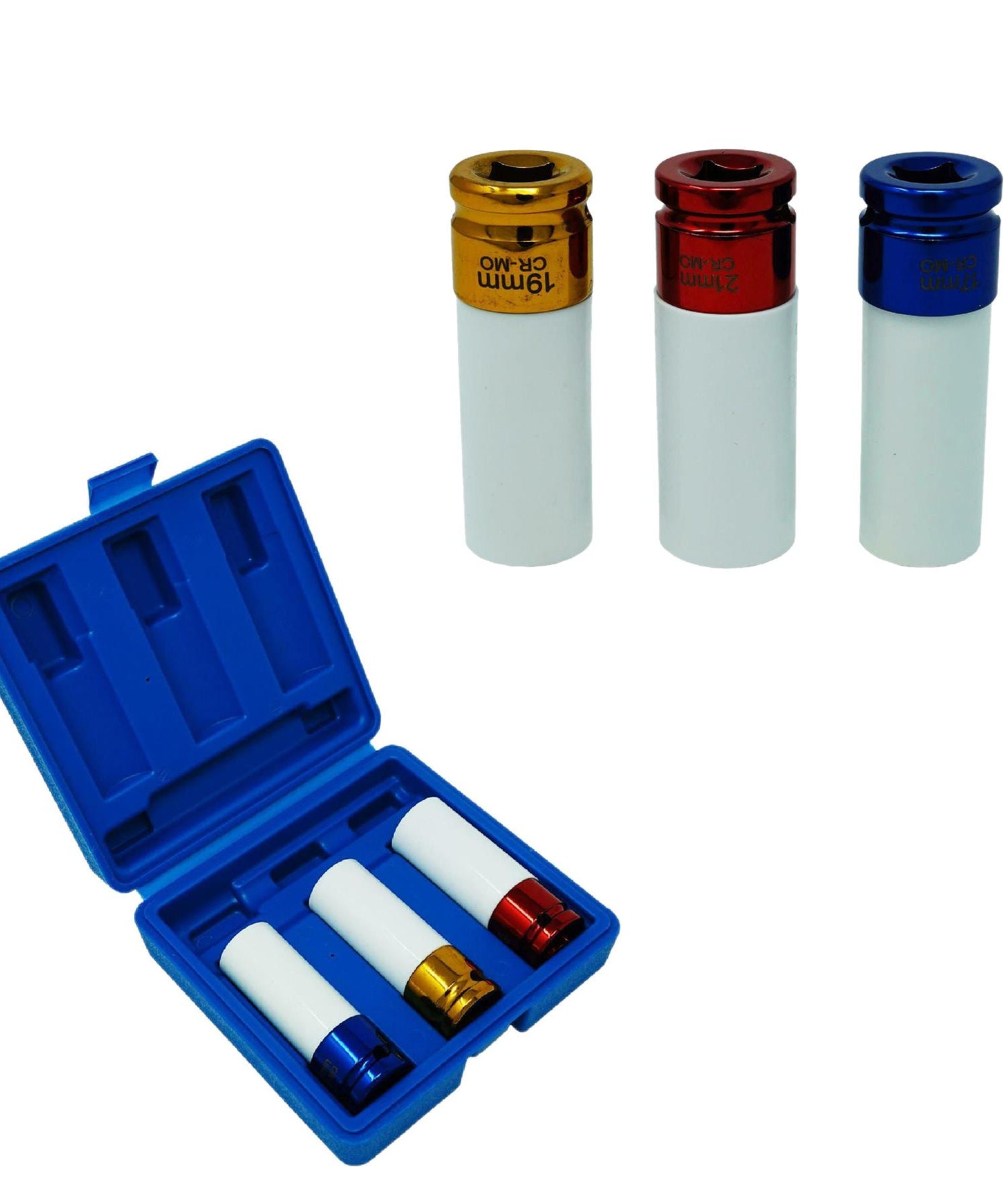 Alloy Wheel Nut Thin Wall Deep Impact Socket Set 1/2" drive by Daptez