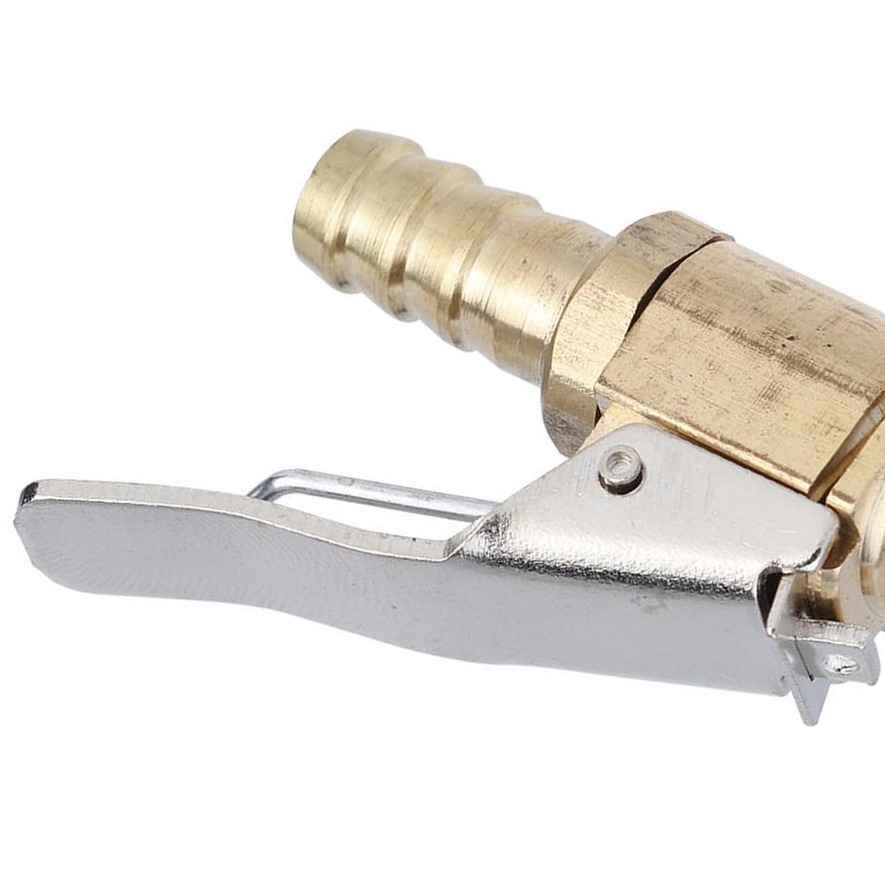 Brass 6mm Car Tyre Inflator Valve Connector Air Chuck Tire Clip Lock-on by Daptez