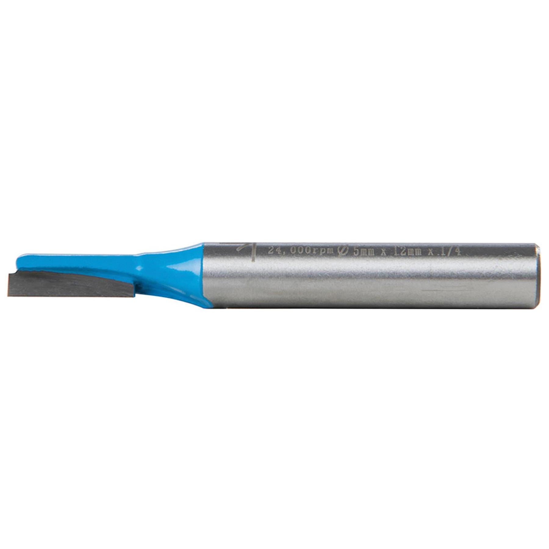 Straight 2 Flute Router Bit Cutter 1/4" Shank Carbide TCT Groove Metric 5 x 12mm