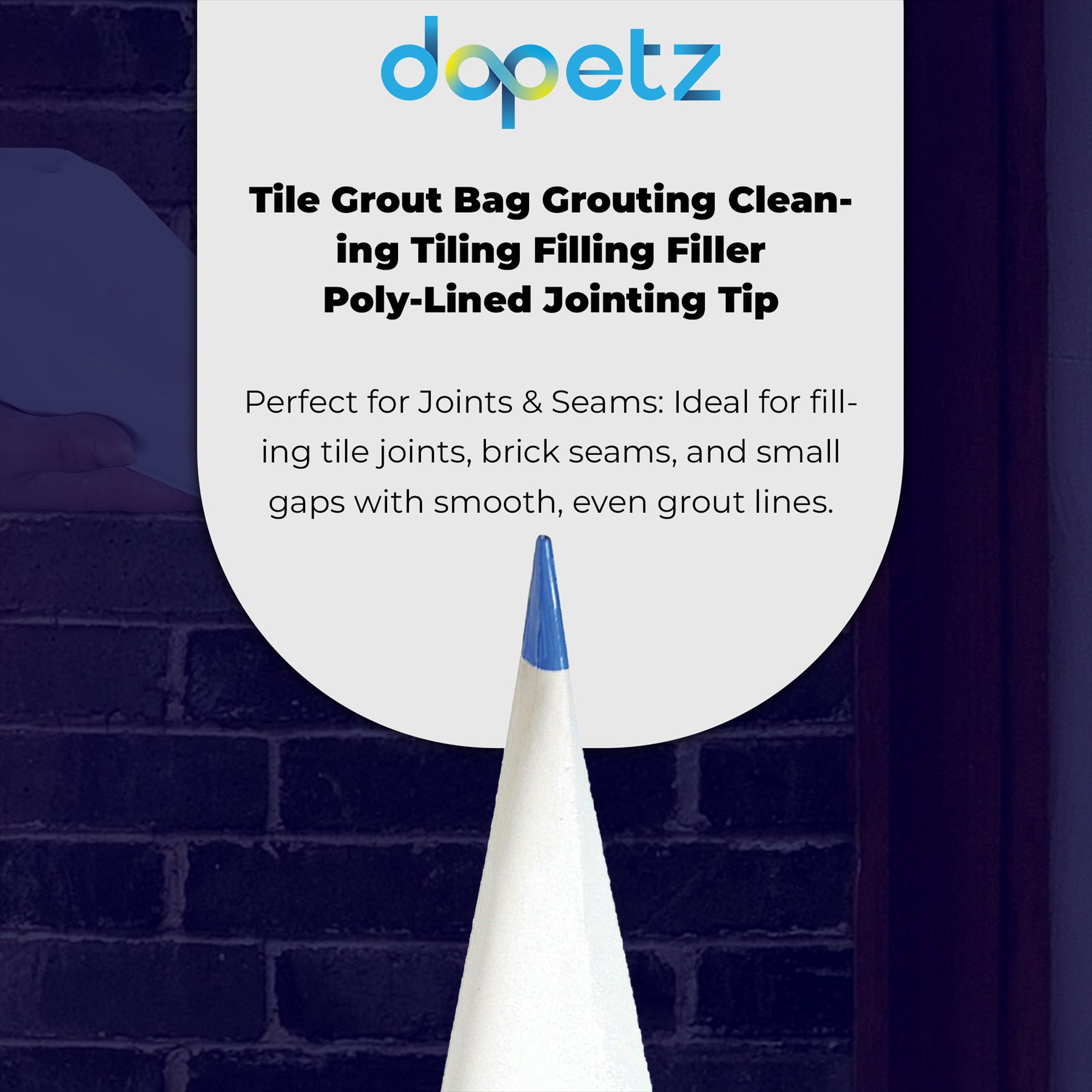 Pointing Grout Bag Tool 300x600mm for Tiling, Bricks, Floors & Walls by Dapetz