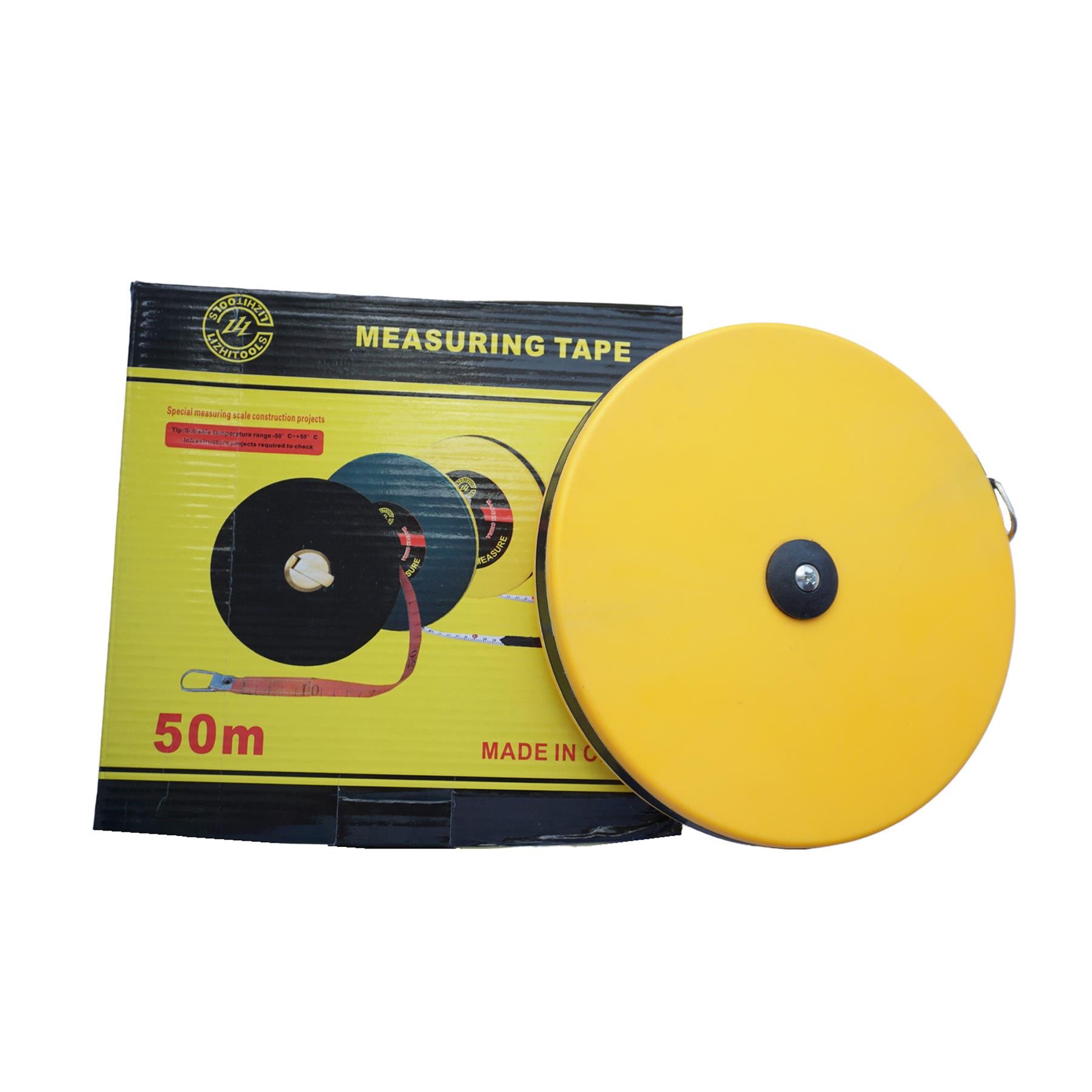 Surveyors 50 M Tape Measure Fibreglass - Metric Imperial Measurement By Dapetz