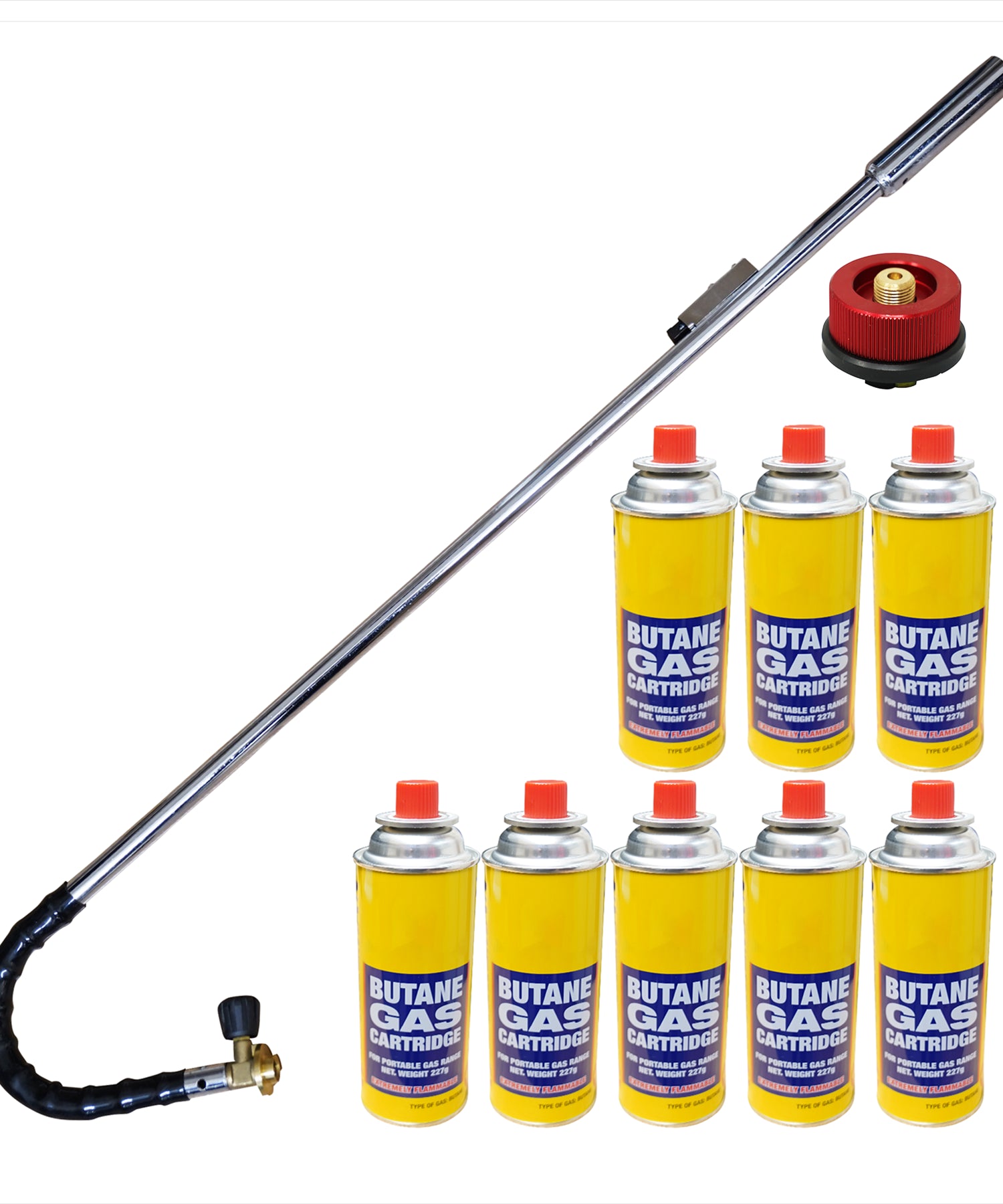 Weed Burner Killer Wand Butane Gas Blowtorch Garden Outdoor Moss With 8 Gas Can