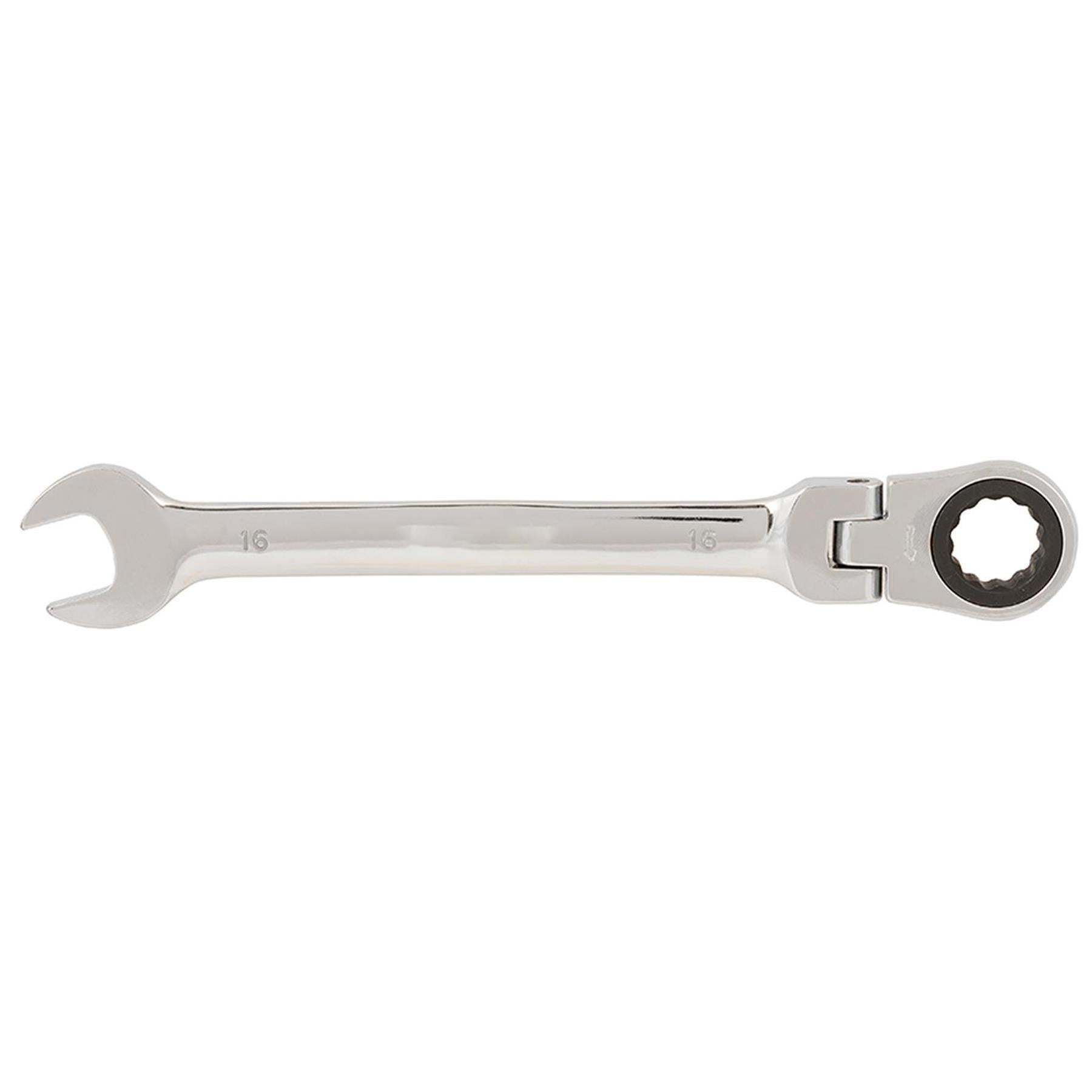 16mm Flexible Head Ratchet Metric Spanner Open End & Ring Guaranteed