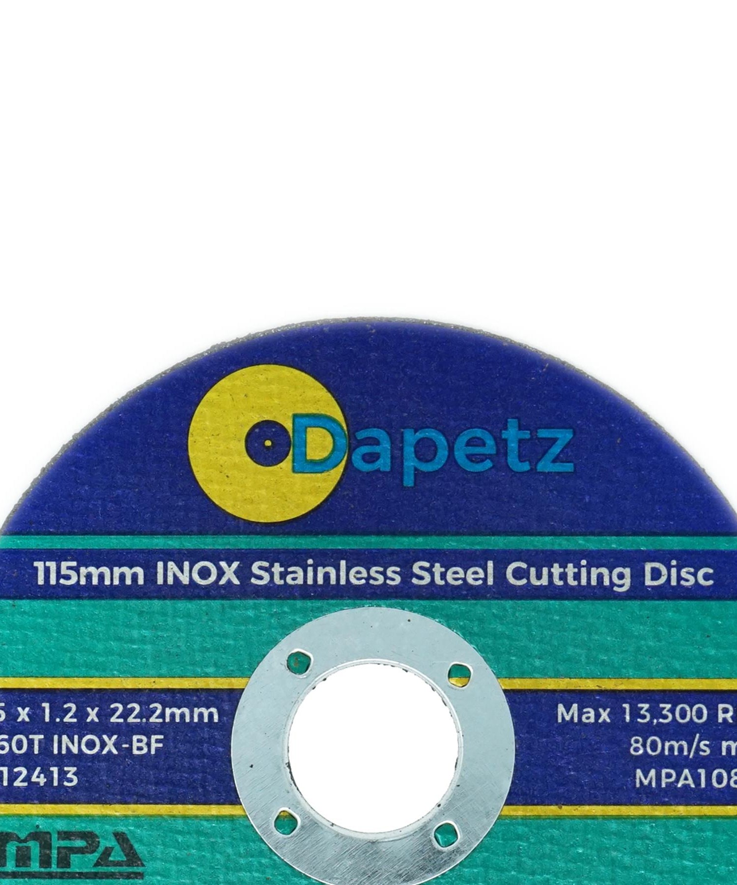 Cutting Disc For Metal Steel INOX Stainless 115mm Super Thin 1.2mm Blade 10 Pc By Dapetz