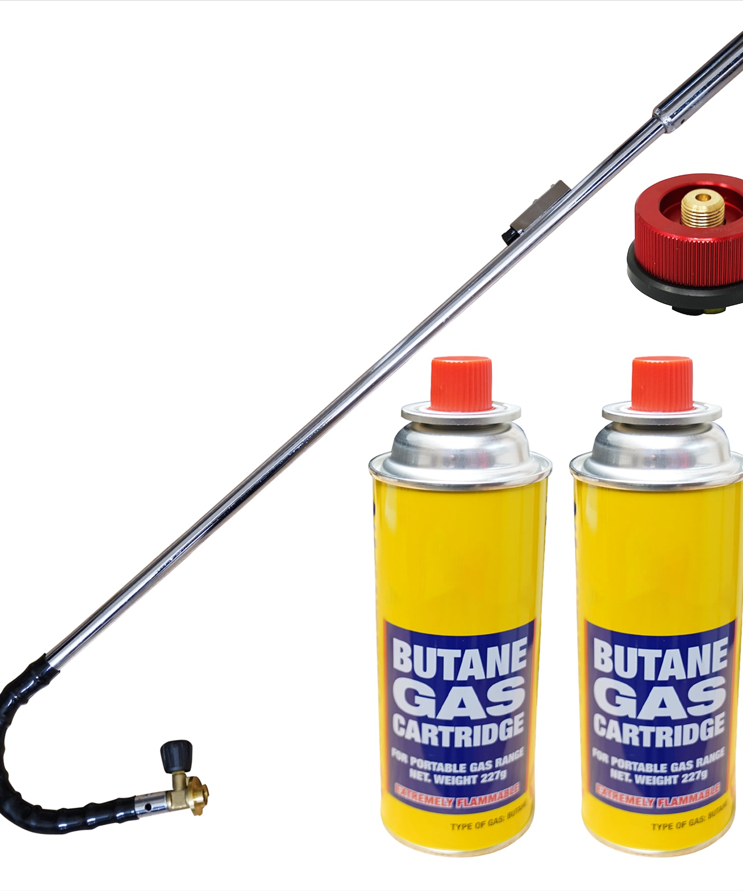 Weed Burner Killer Wand Butane Gas Blowtorch Garden Outdoor Moss With 2 Gas Can