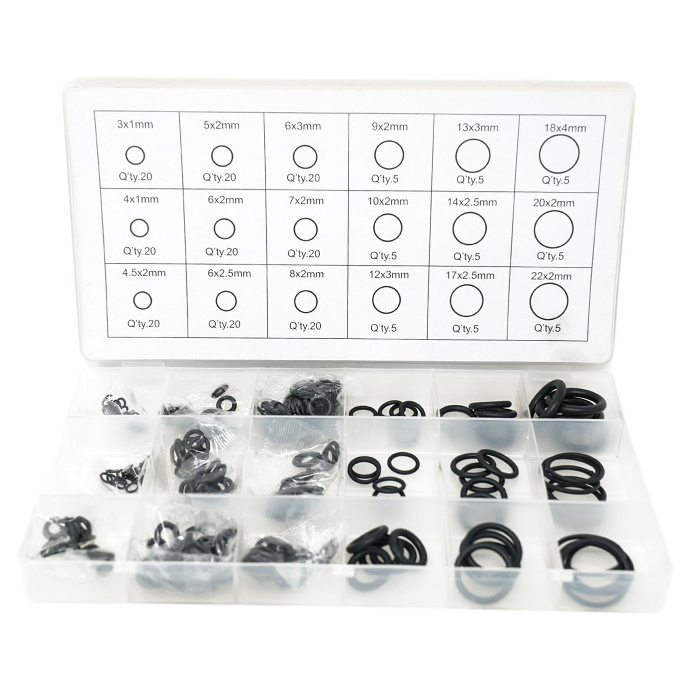  Rubber O Rings Assorted