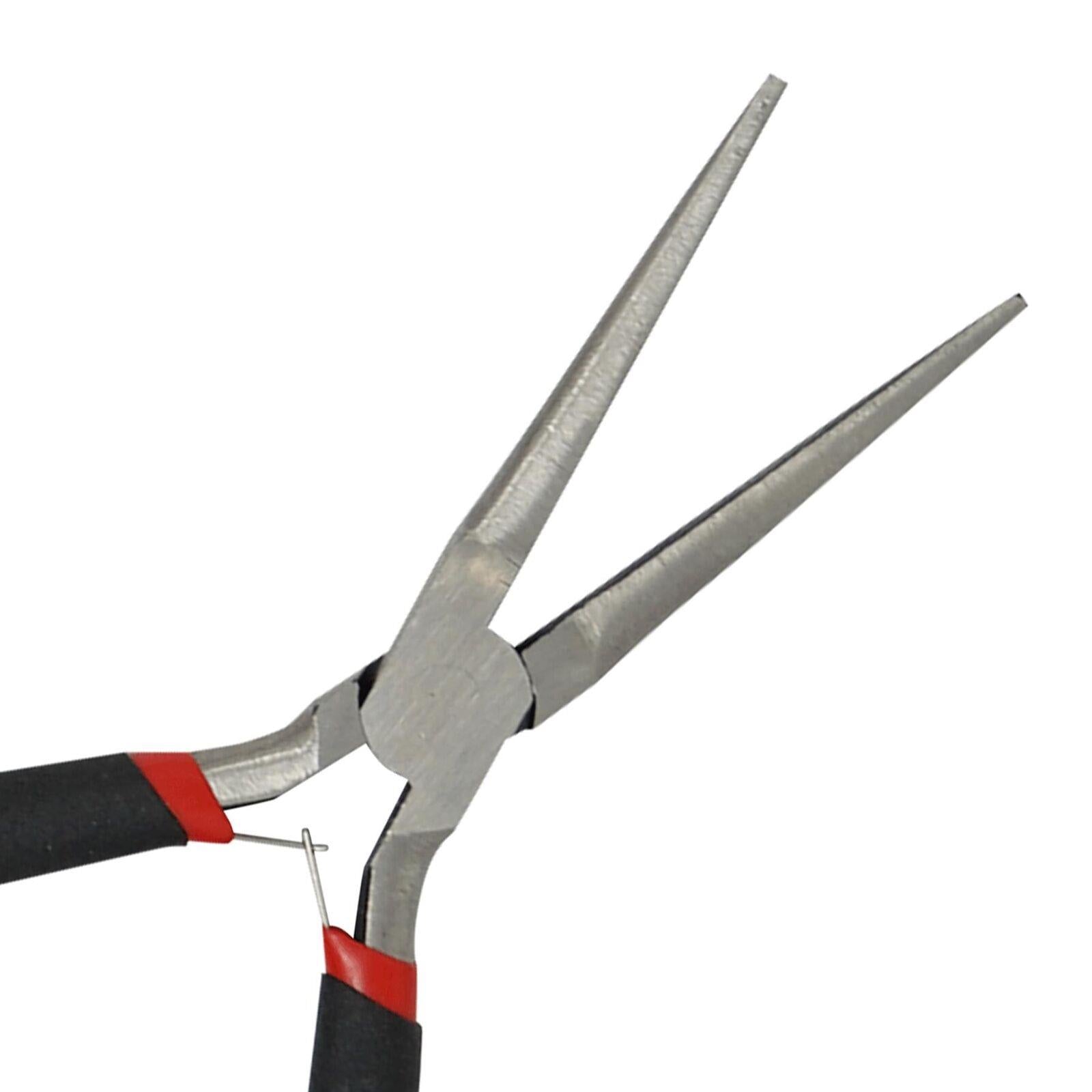 Mini Extra Long 150mm Needle Nose Pliers With Soft Grip Handle Hardened Steel By Dapetz
