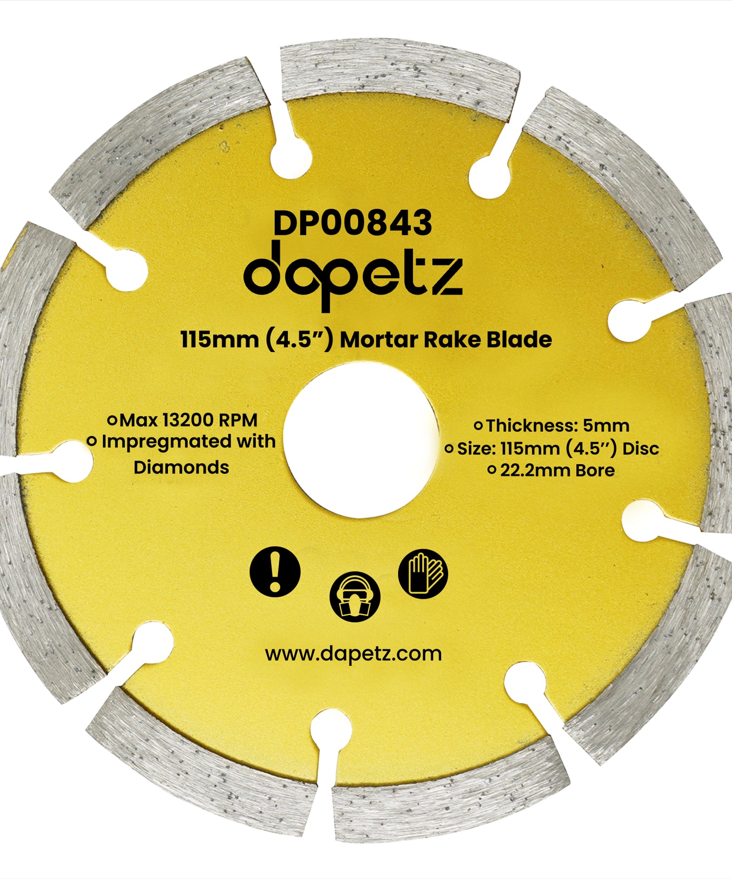 Mortar Raking Disc Diamond Pointing Raker Disc 115mm 41/2" Angle Grinder Blade By Dapetz