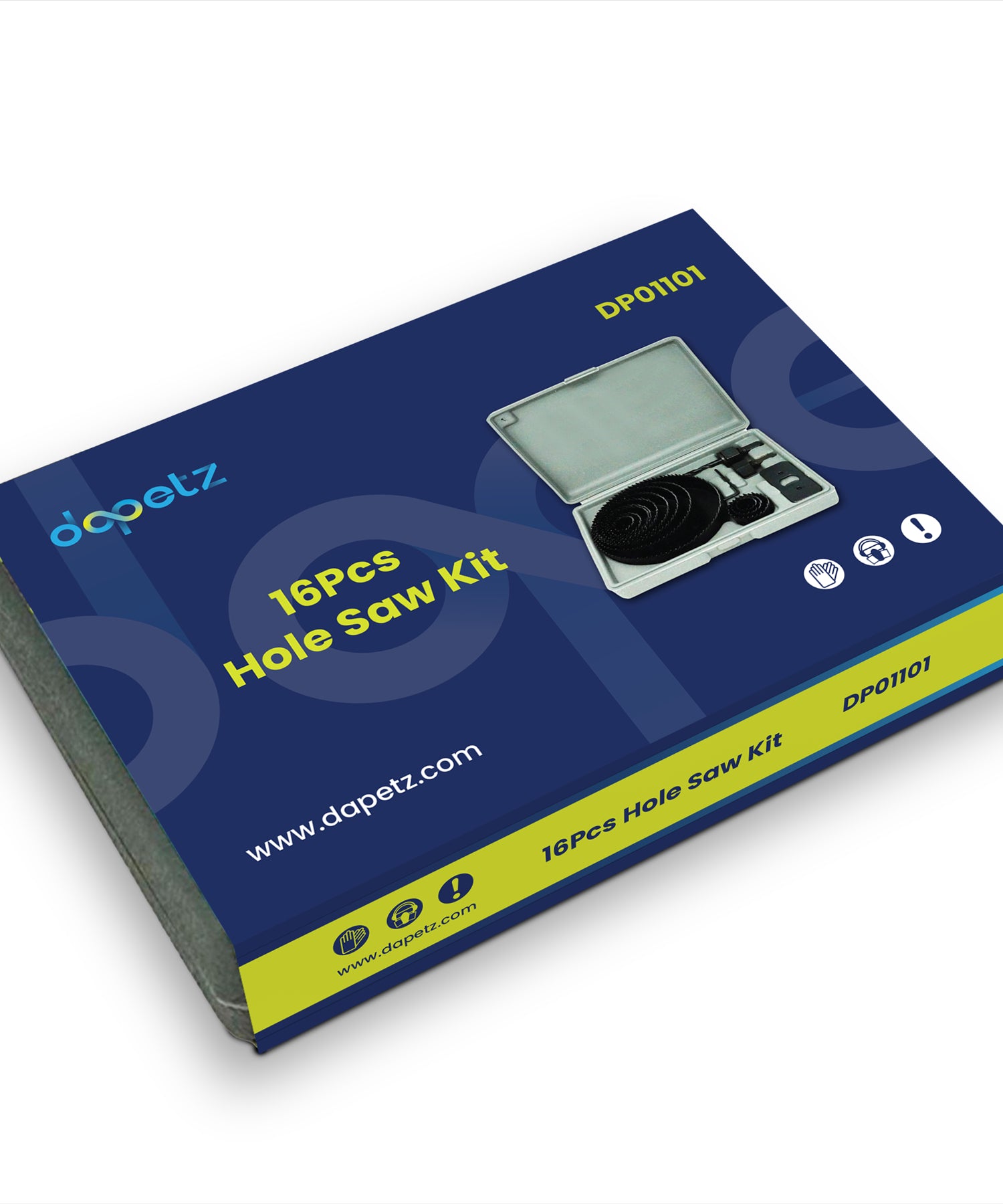 16pc Hole Saw Cutter Set Wood Metal Alloy Plastic Down Lighting Holesaw 19-127mm By Dapetz