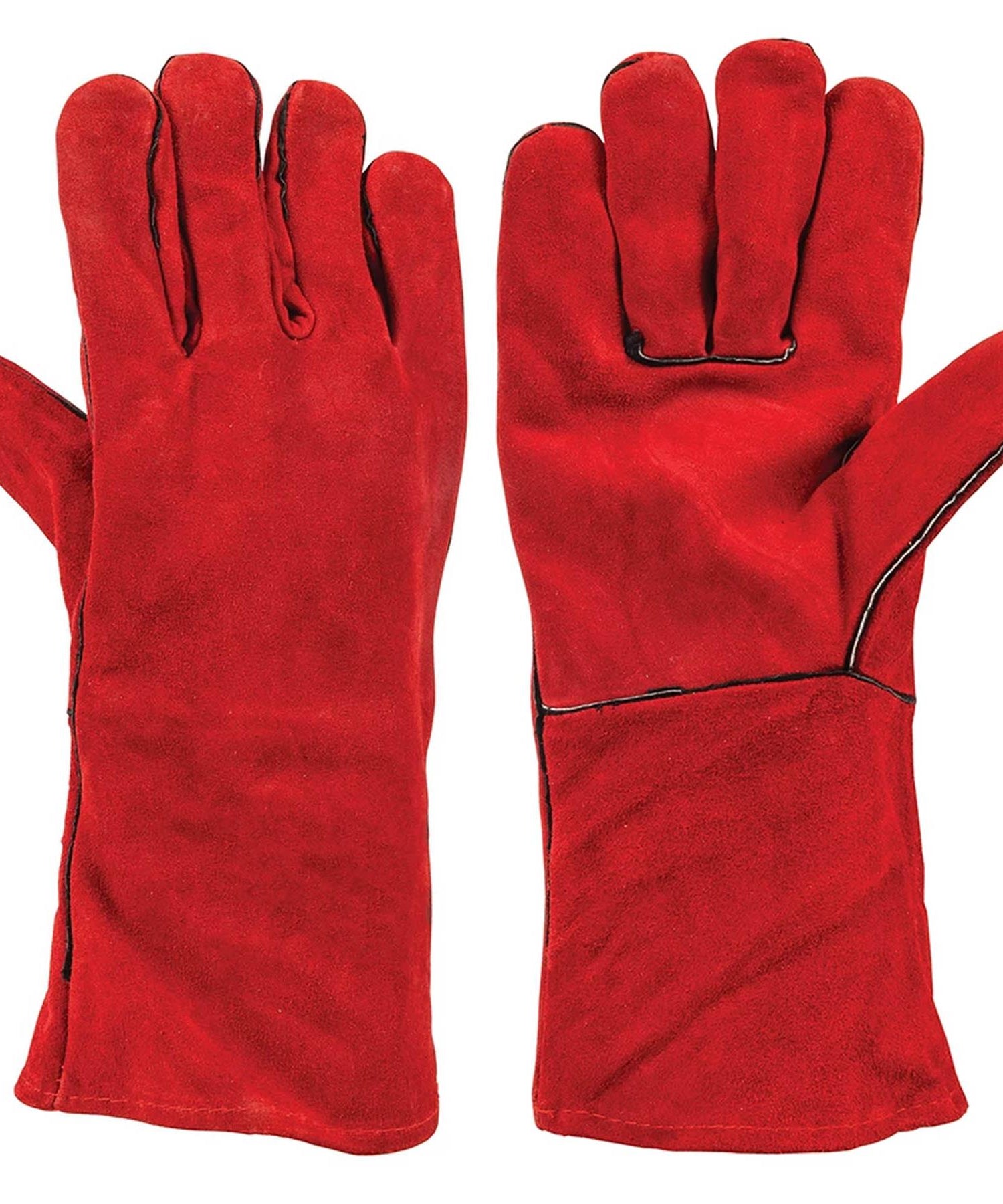 Apron & Gauntlets Gloves Leather Welders Welding Heavy Duty Leather Brown Red By Dapetz