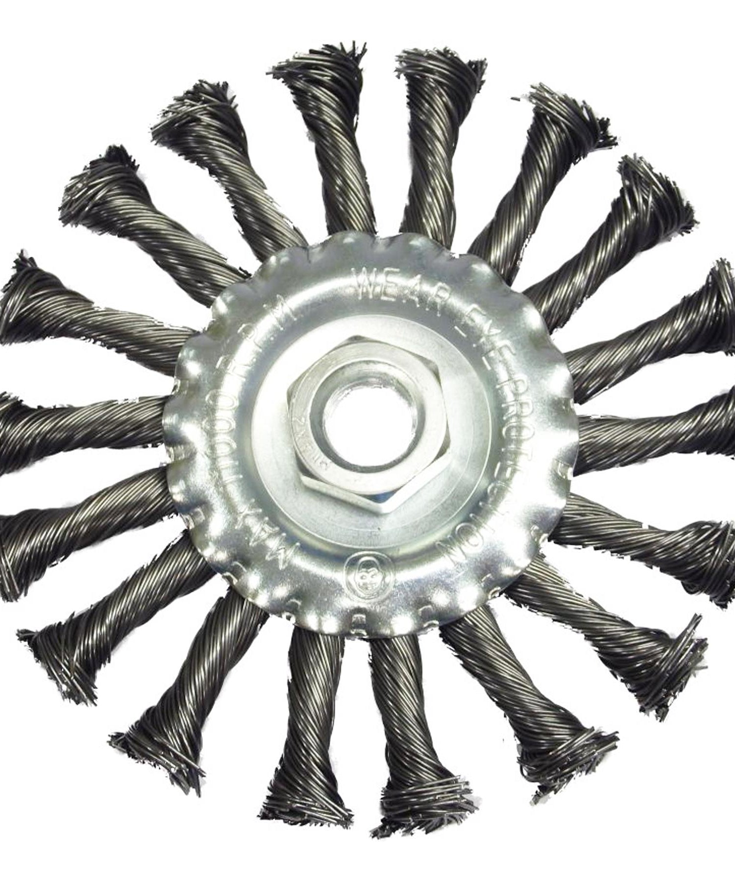 Rotary Steel Wire Brush Twist Knot Wheel Brush For Angle Grinder 115mm / 4.5" By Dapetz