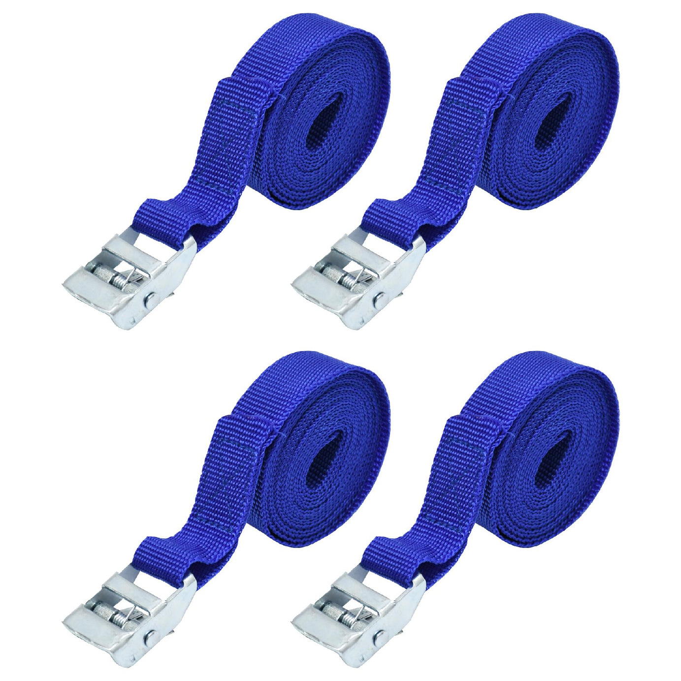 (Pack of 4 )Cam Buckle Tie Down Strap 2.5M X 25mm With Metal Cam Buckle by Daptez