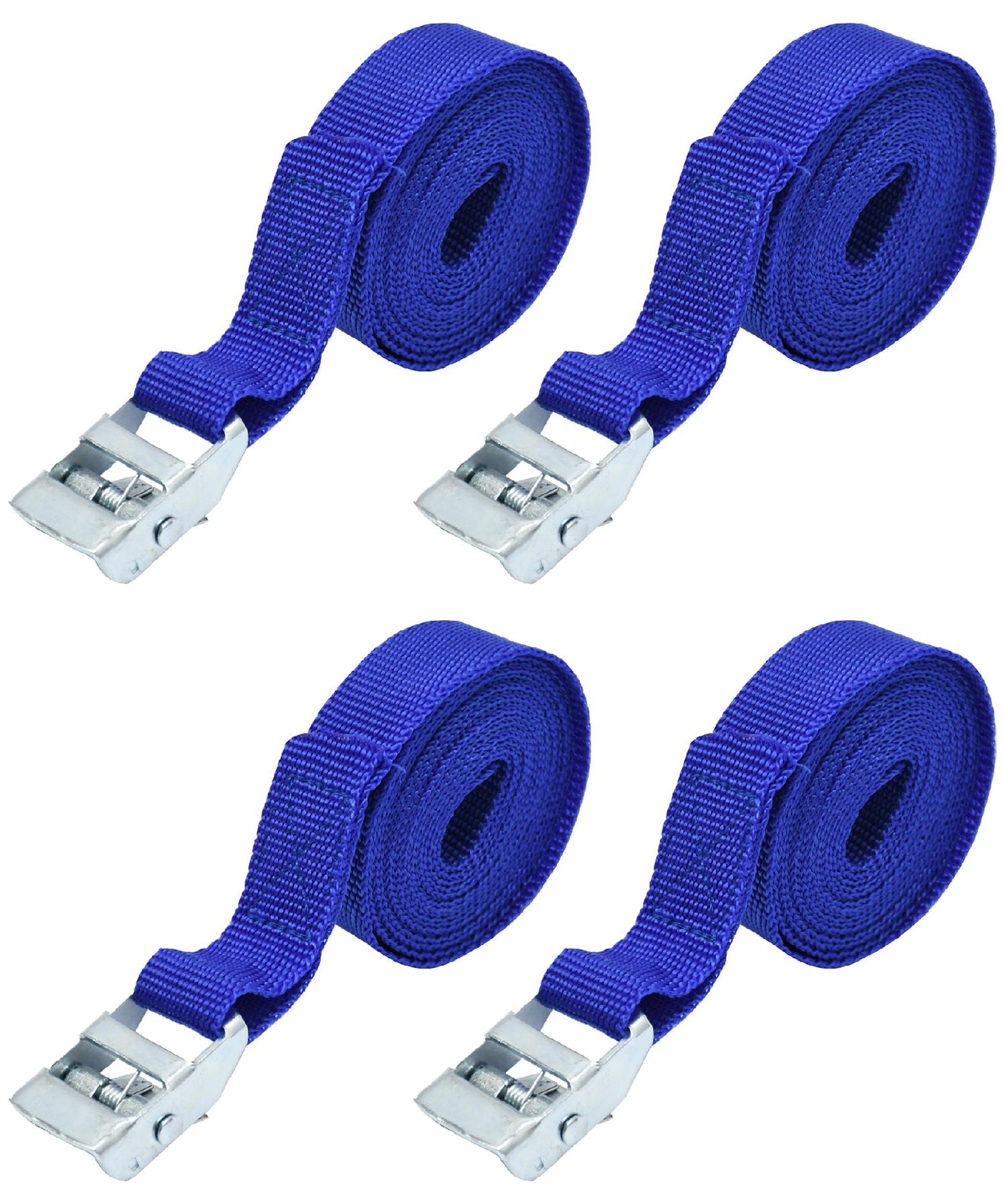 SET OF 2 LASHING STRAPS CARGO LUGGAGE TIE DOWN CAM BUCKLE ROOF RACK 2.5M X 25MM