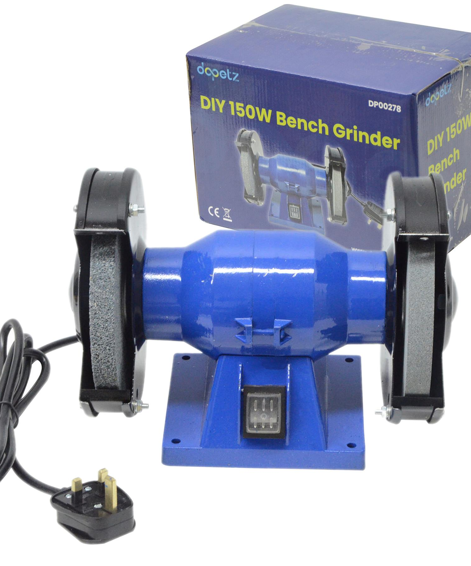 Worktop Bench Grinder 150mm 150W Power Tools Top Polis By Dapetz