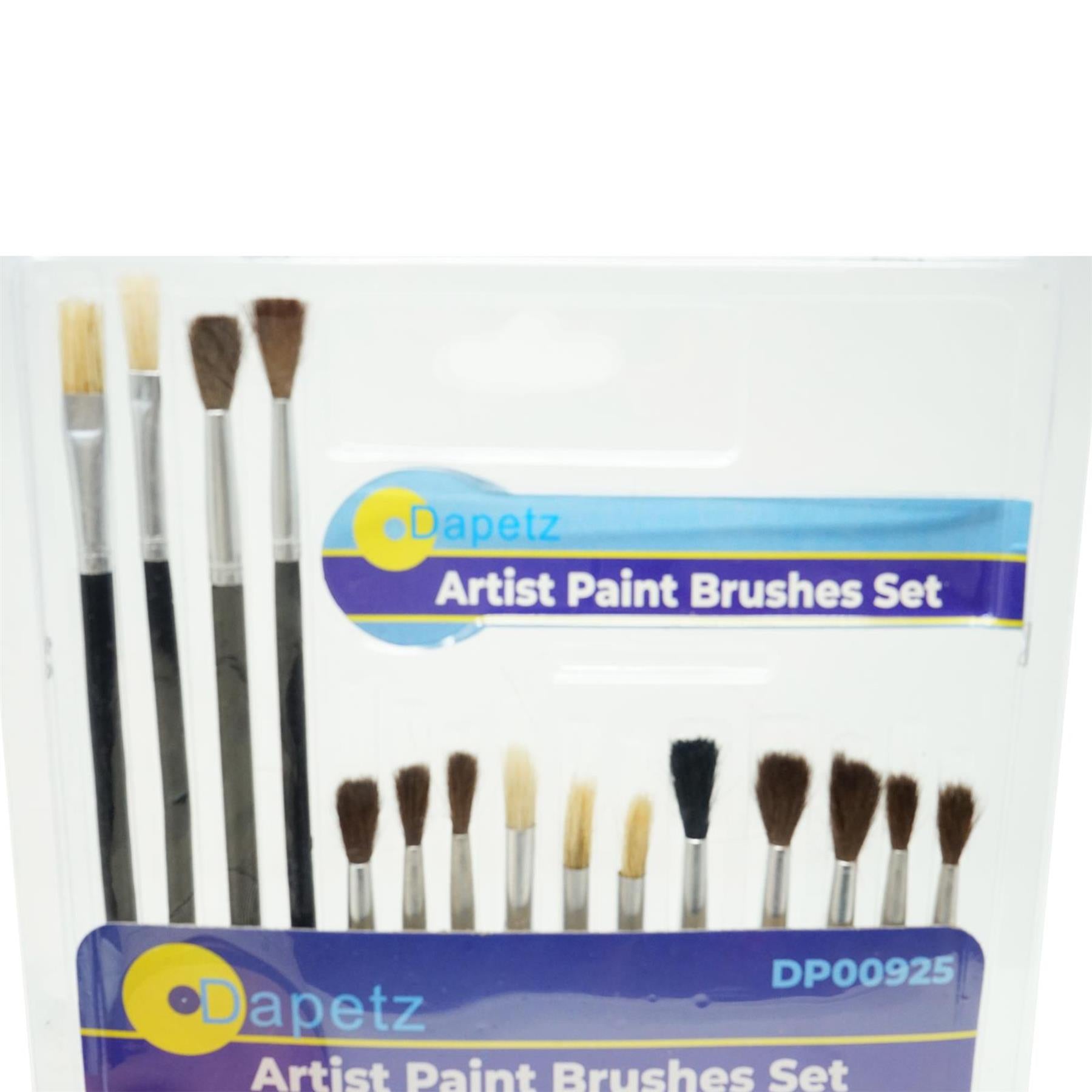 15 PCS ASSORTED ARTIST PAINT BRUSH SETS Acrylic/Oil/Watercolour Thin Thick round By Dapetz