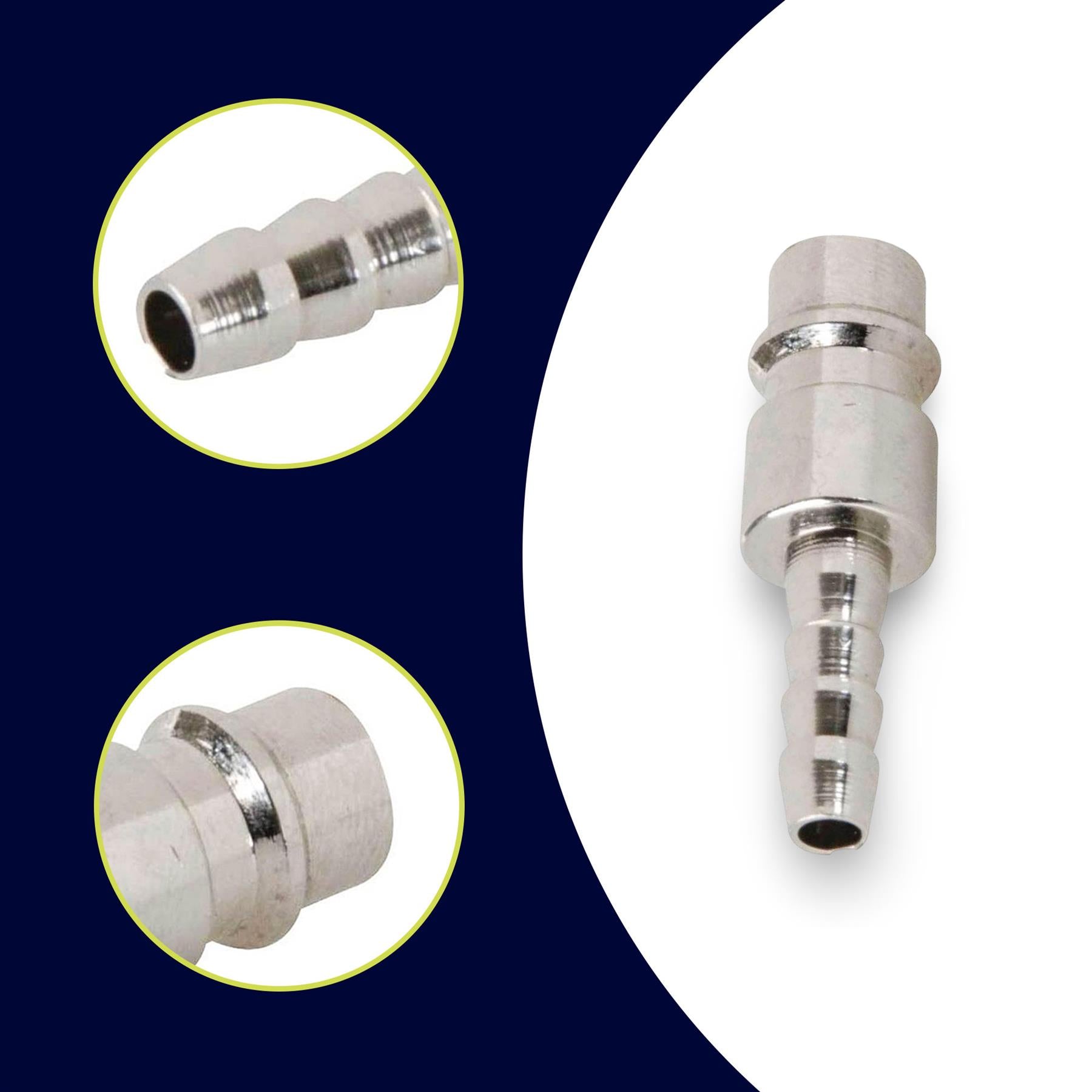 Male Euro Air Line Hose Fitting Connector Coupler Barb Bayonet Hose End 6mm 1Pcs