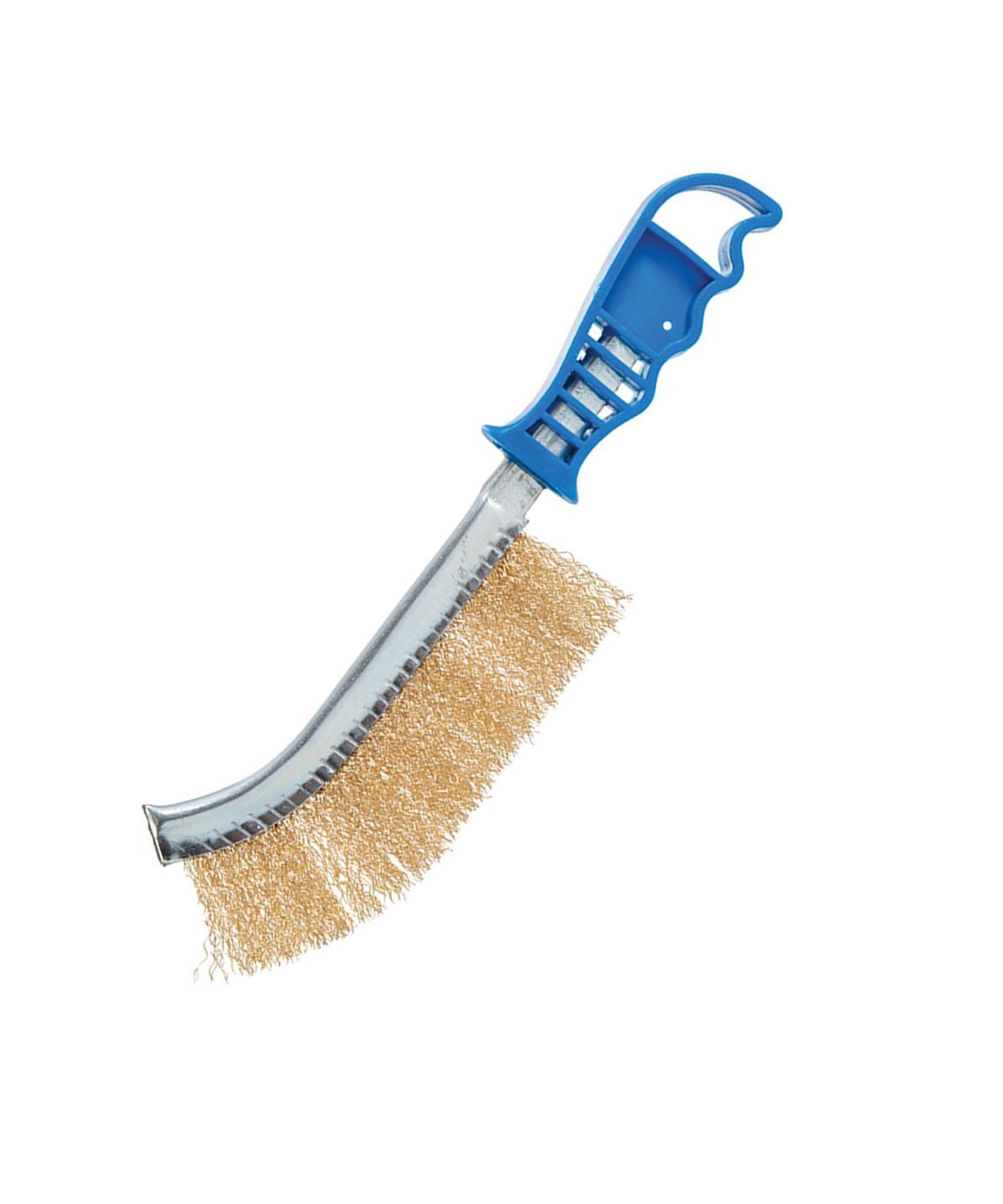 Brass Coated Hand Wire Brush With Plastic Handle . Heavy Duty DIY Tool Paint Rust Remover 35mm by Daptez