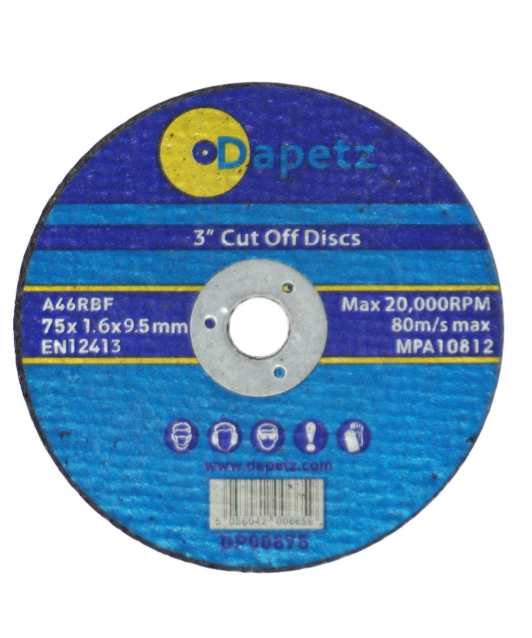 20 Pack 75mm X 1.6mm Metal Cutting Cut Off Discs 9.5mm Bore High Quality