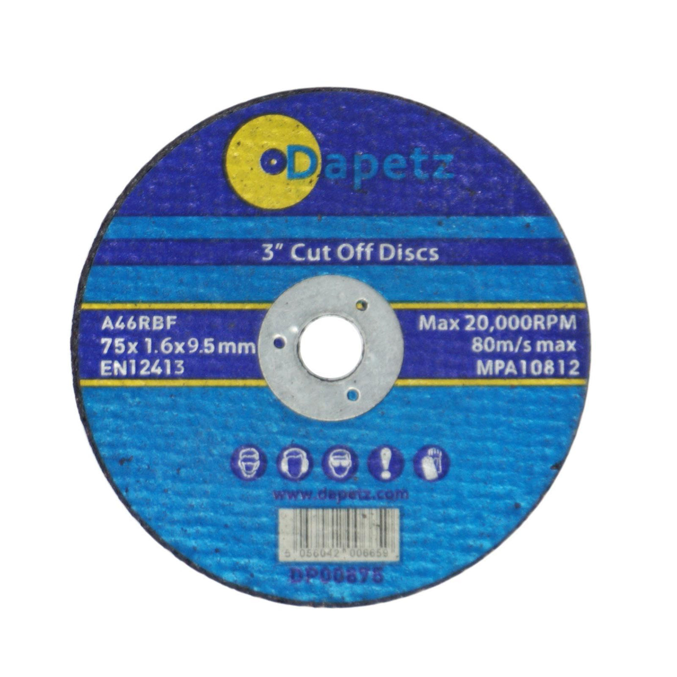 20 Pack 75mm X 1.6mm Metal Cutting Cut Off Discs 9.5mm Bore High Quality