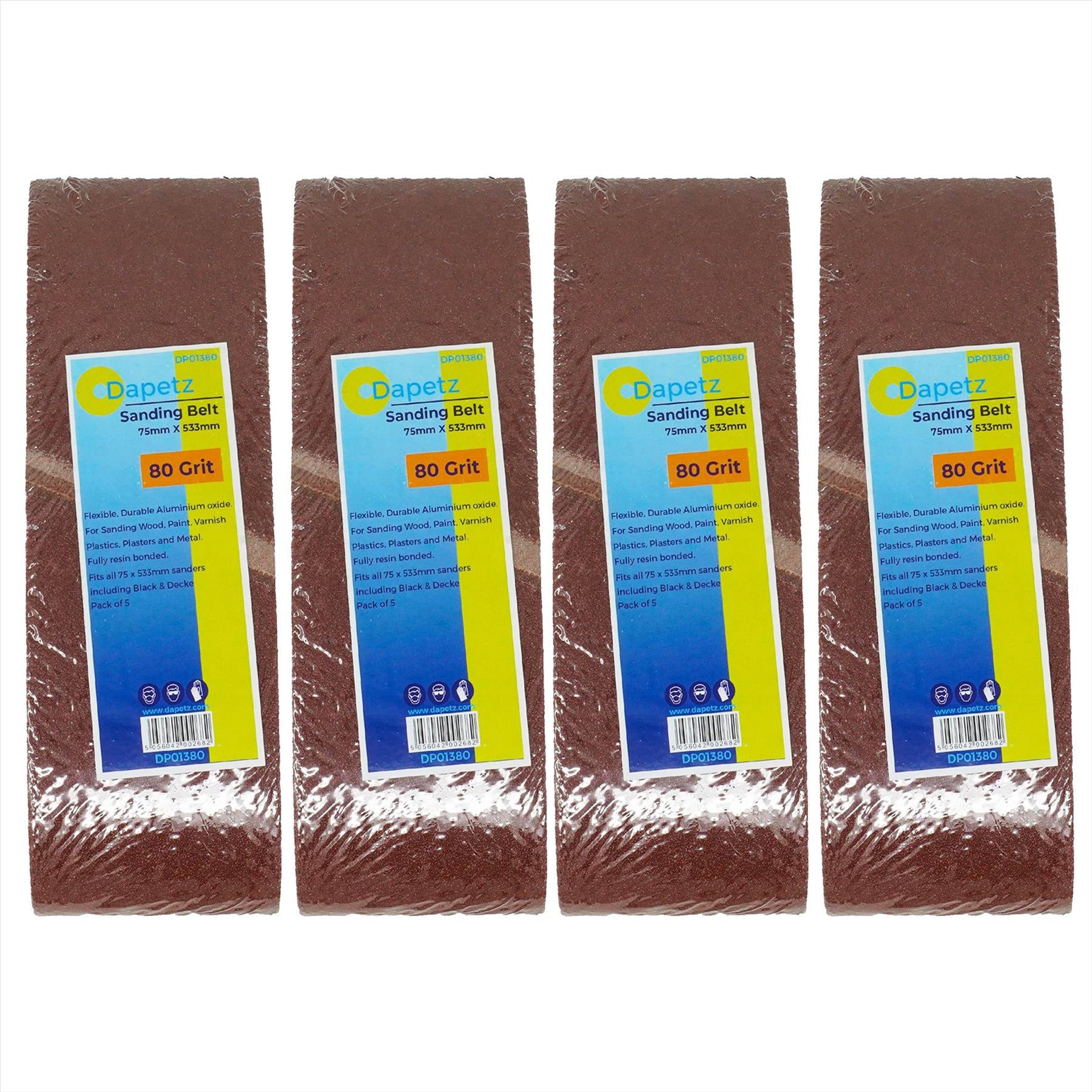 20 x Sanding Belts 75 x 533mm 80 Grits  Dapetz  Sanders MAKITA / BOSCH etc.