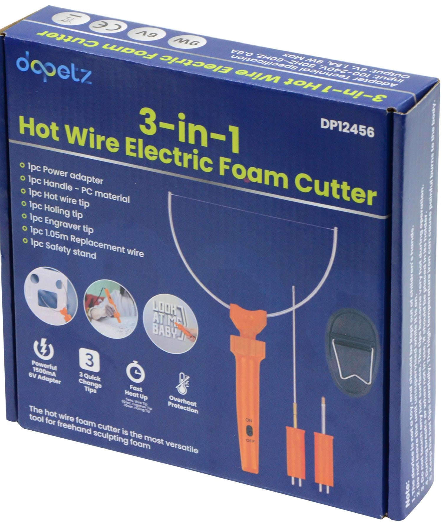 3-in-1 Electric Cutter Polystyrene Hot Wire Styrofoam Cutting Pen Tool set