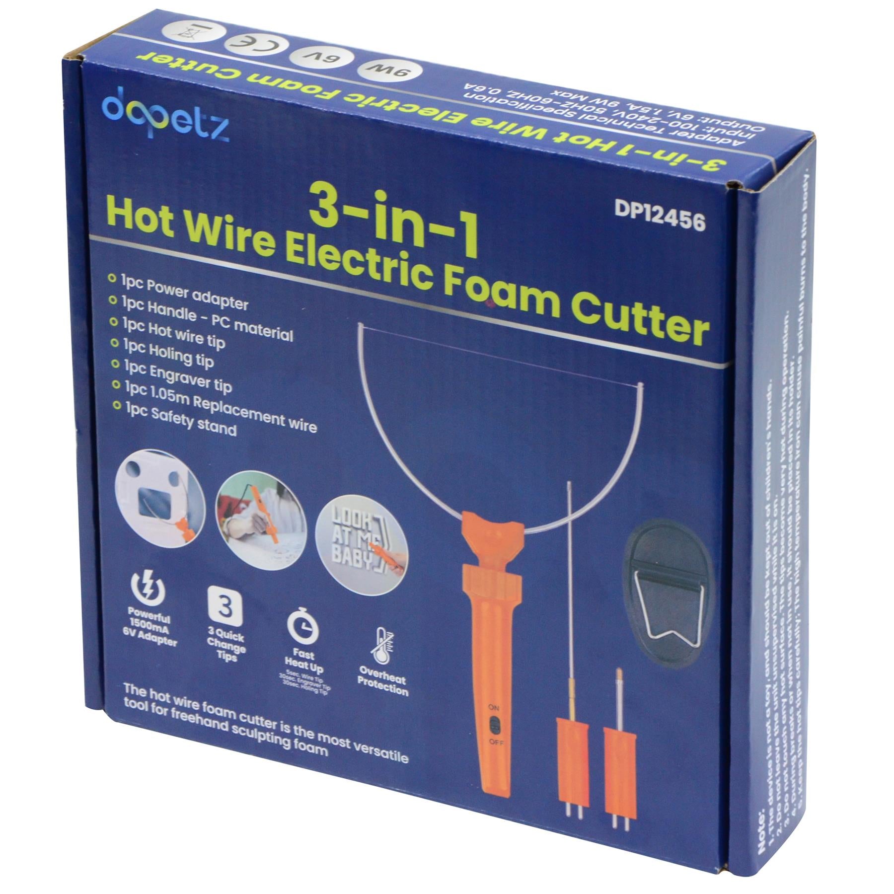 3-in-1 Electric Cutter Polystyrene Hot Wire Styrofoam Cutting Pen Tool set