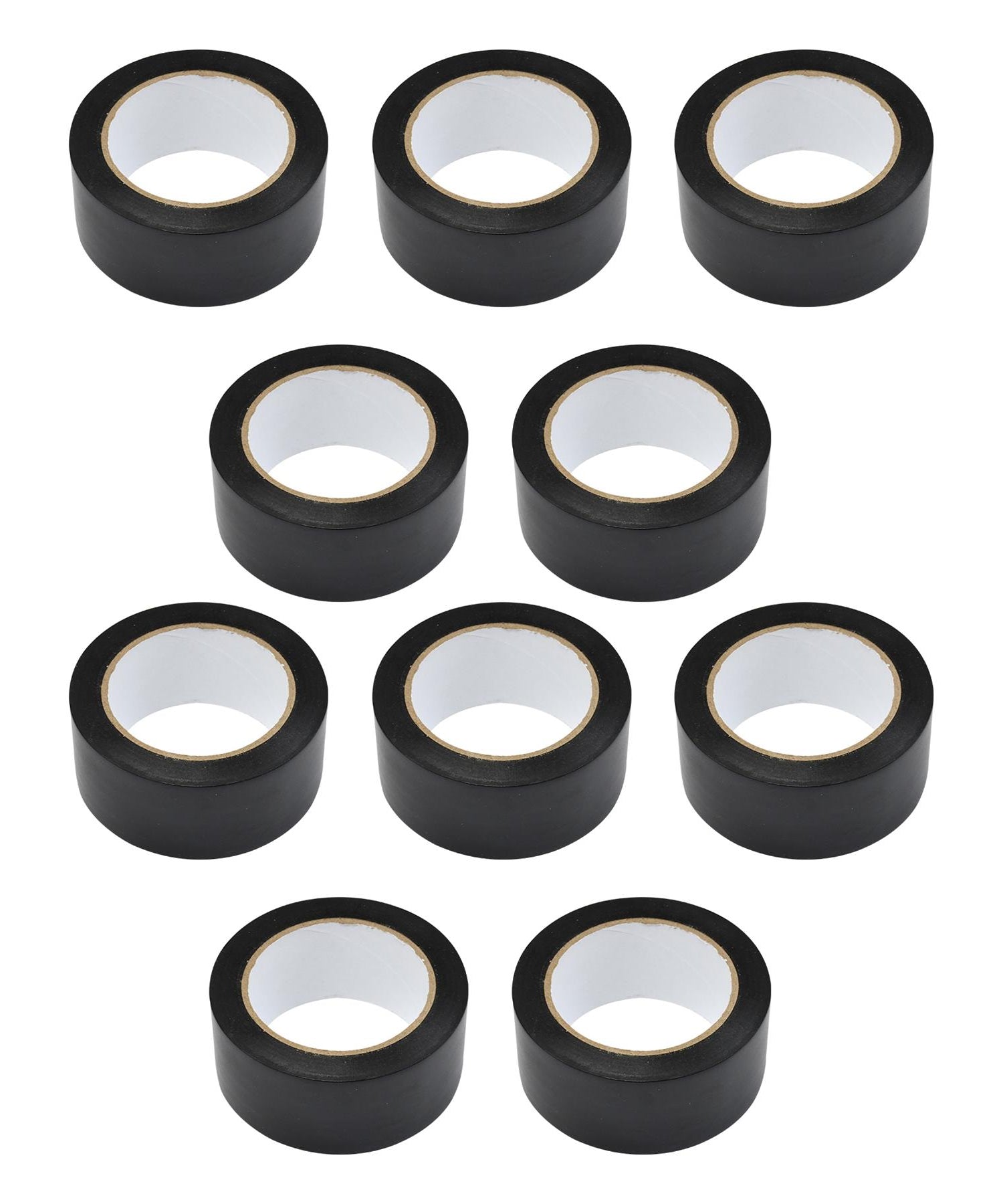 10PCS Wide Black PVC Electrical Tape 50mm x 33m Insulation Flame Retardant Long By Dapetz