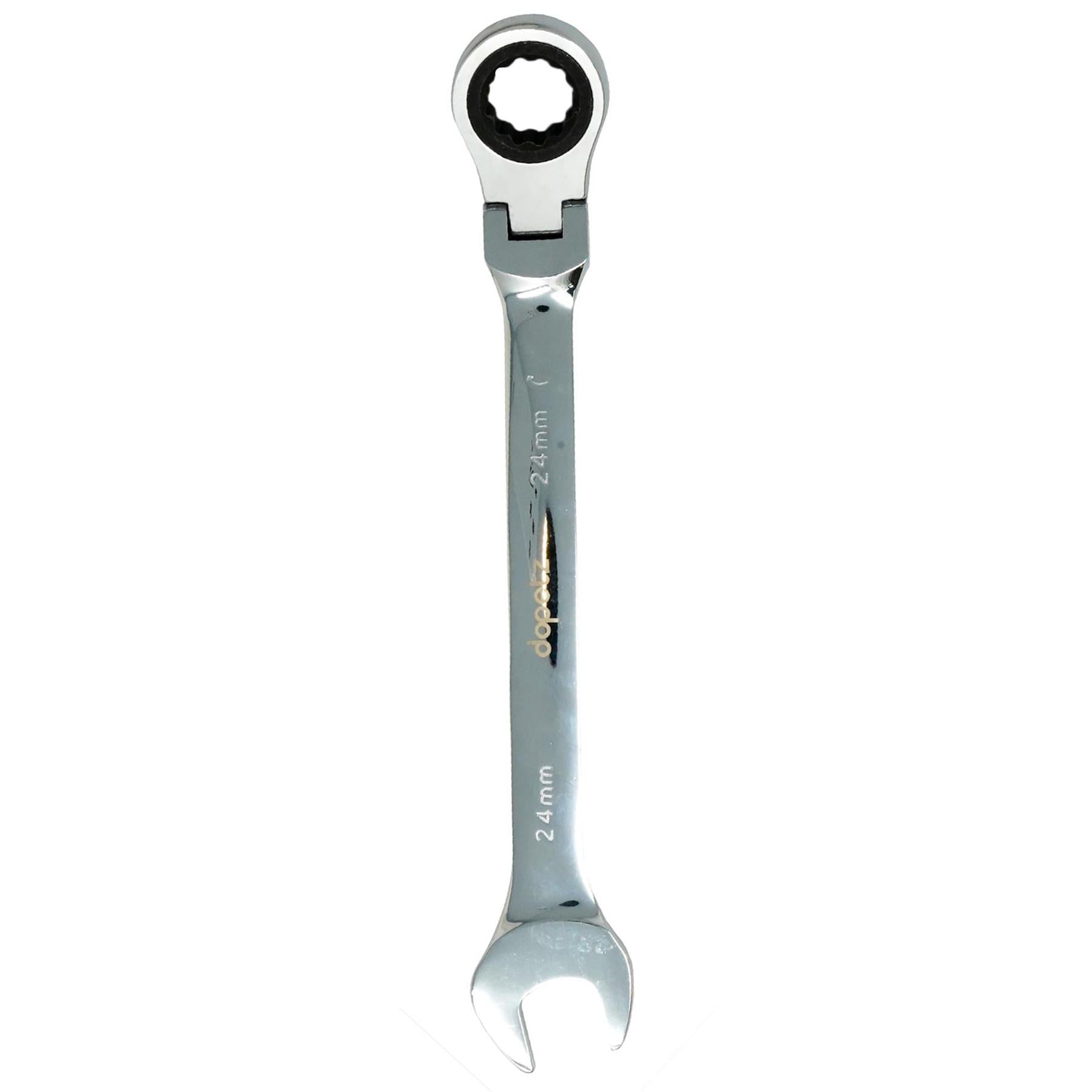 24mm Flexible Head Ratchet Metric Spanner Open End & Ring Guaranteed