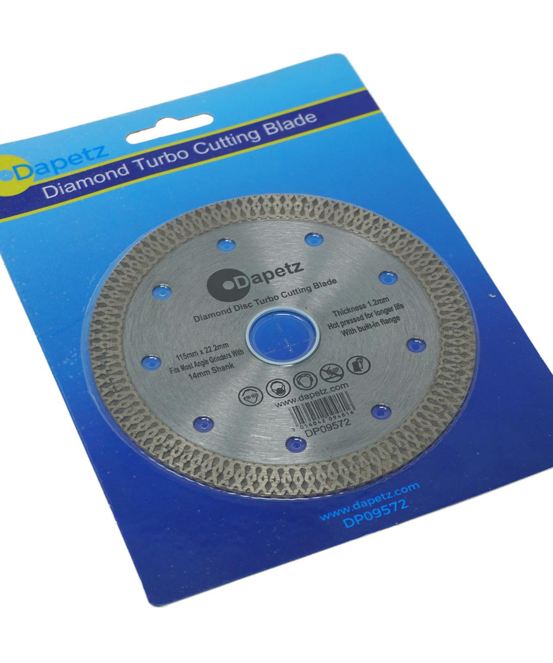 115mm Turbo Diamond Disc Cutting Blade – Thin Wheel for Porcelain, Ceramic & Granite By Dapetz