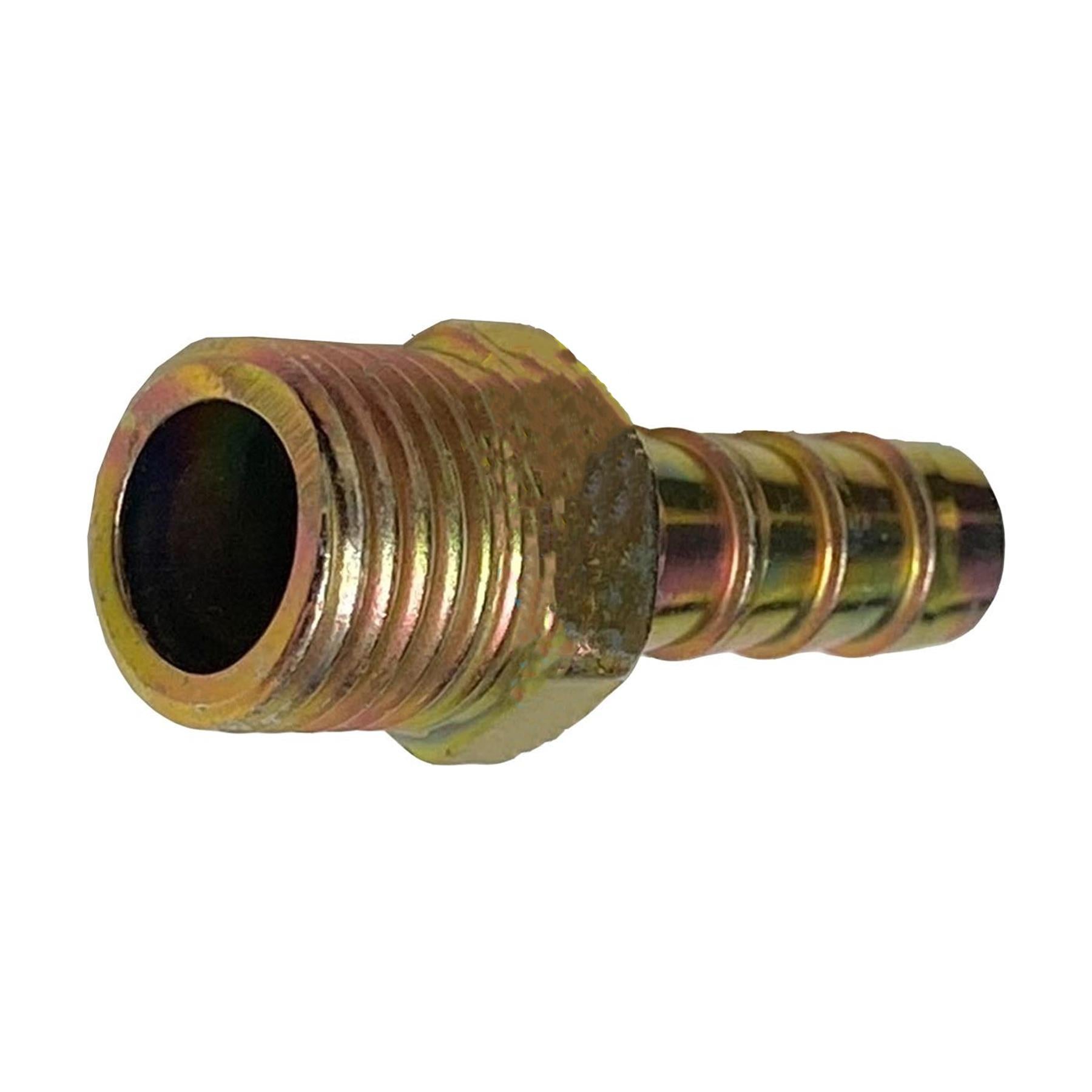 Brass 1/4" BSP to 8mm Male Barb Hose Tail Fitting Fuel Air Gas Water Hose Oil