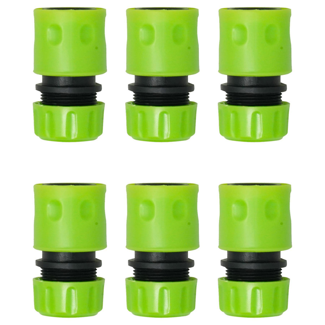 6x Garden Hose Pipe Connectors 1/2" Water Stop Fitting Quick Release Set