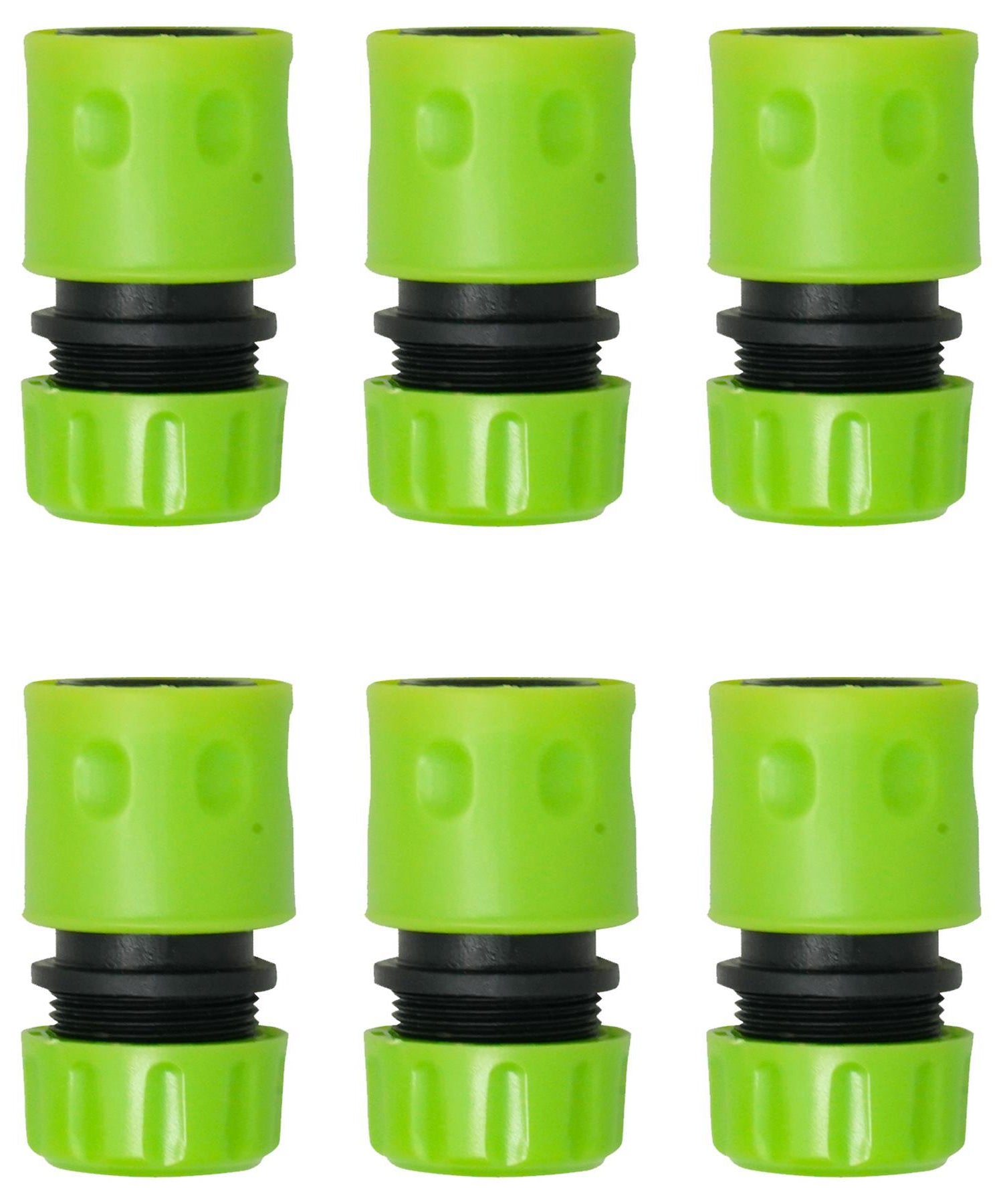 6x Garden Hose Pipe Connectors 1/2" Water Stop Fitting Quick Release Set