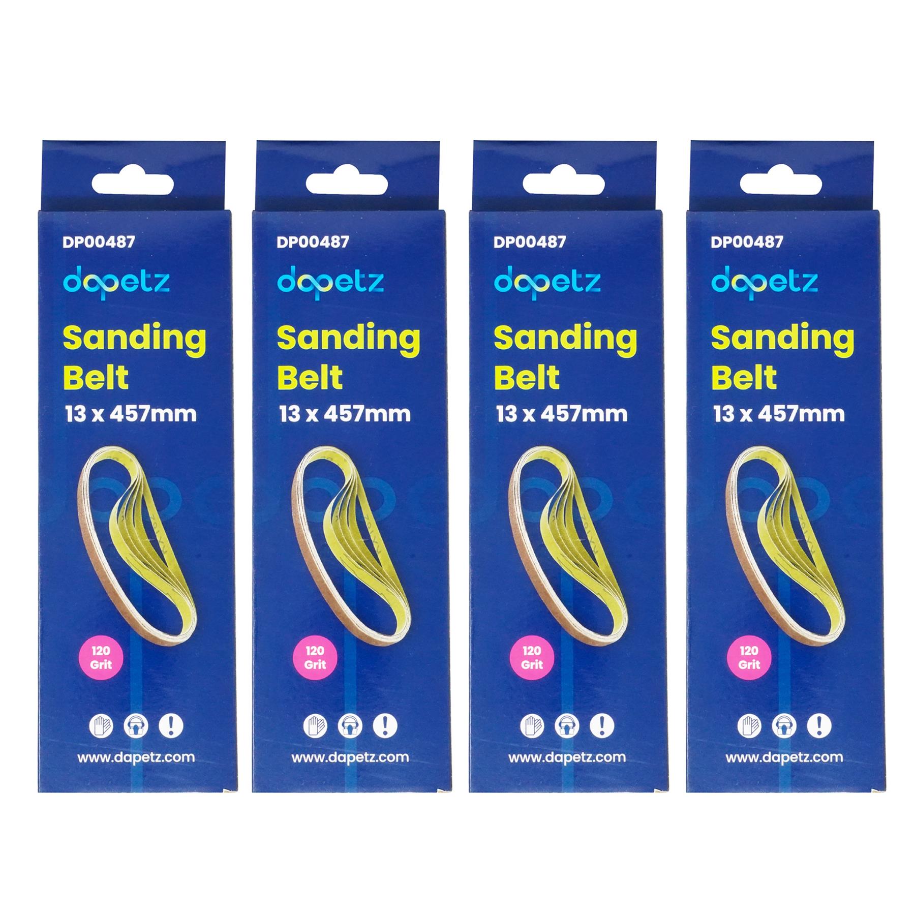 Dapetz Sanding Belts 120 Grit Aluminium Oxide Power Tool Sander Belt 13 x 457mm (20 Pack)