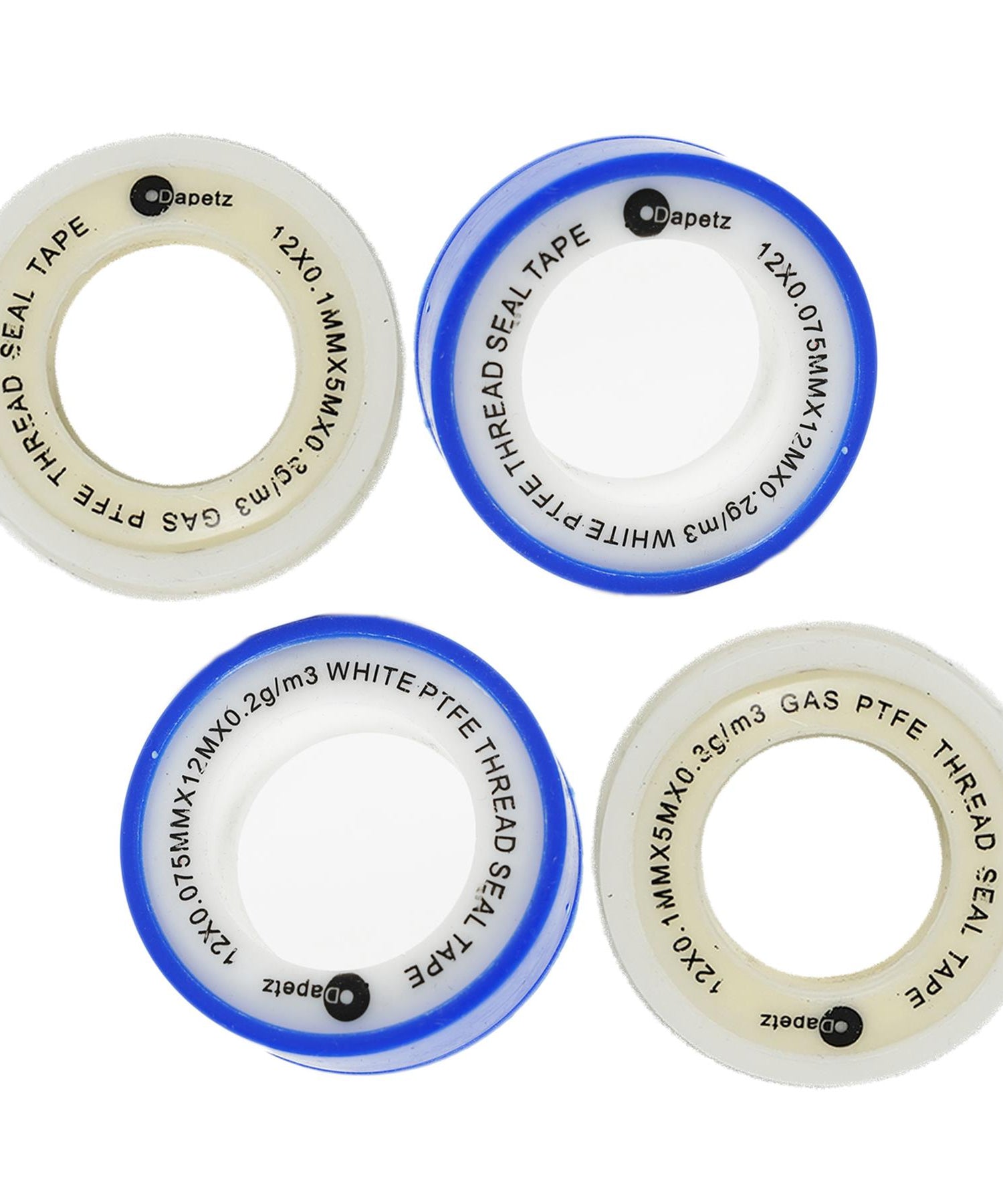 PTFE Tape Gas and Water for Thread Seal White Teflon 12mm x 12m 2 Pc By Dapetz