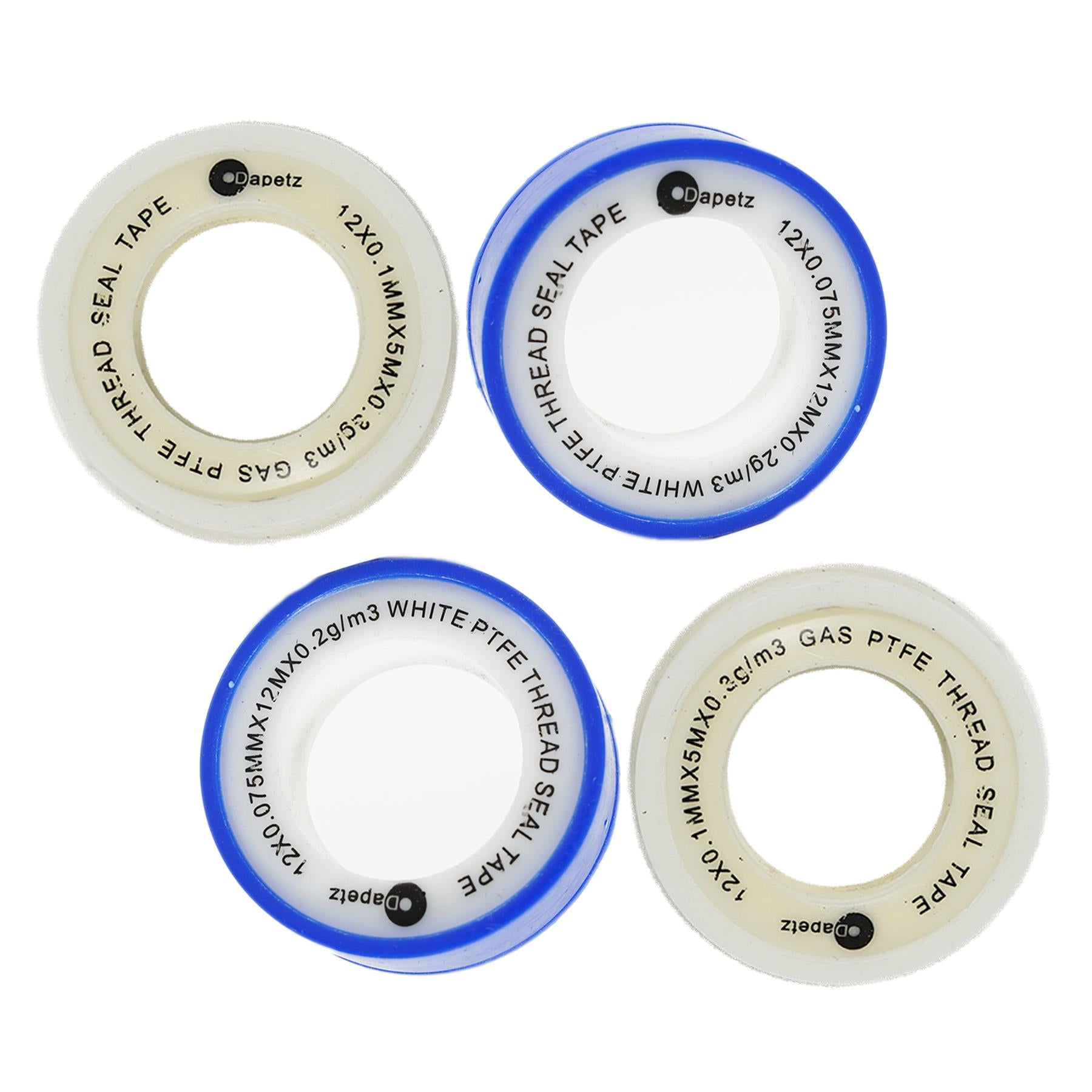 PTFE Tape Gas and Water for Thread Seal White Teflon 12mm x 12m 2 Pc By Dapetz