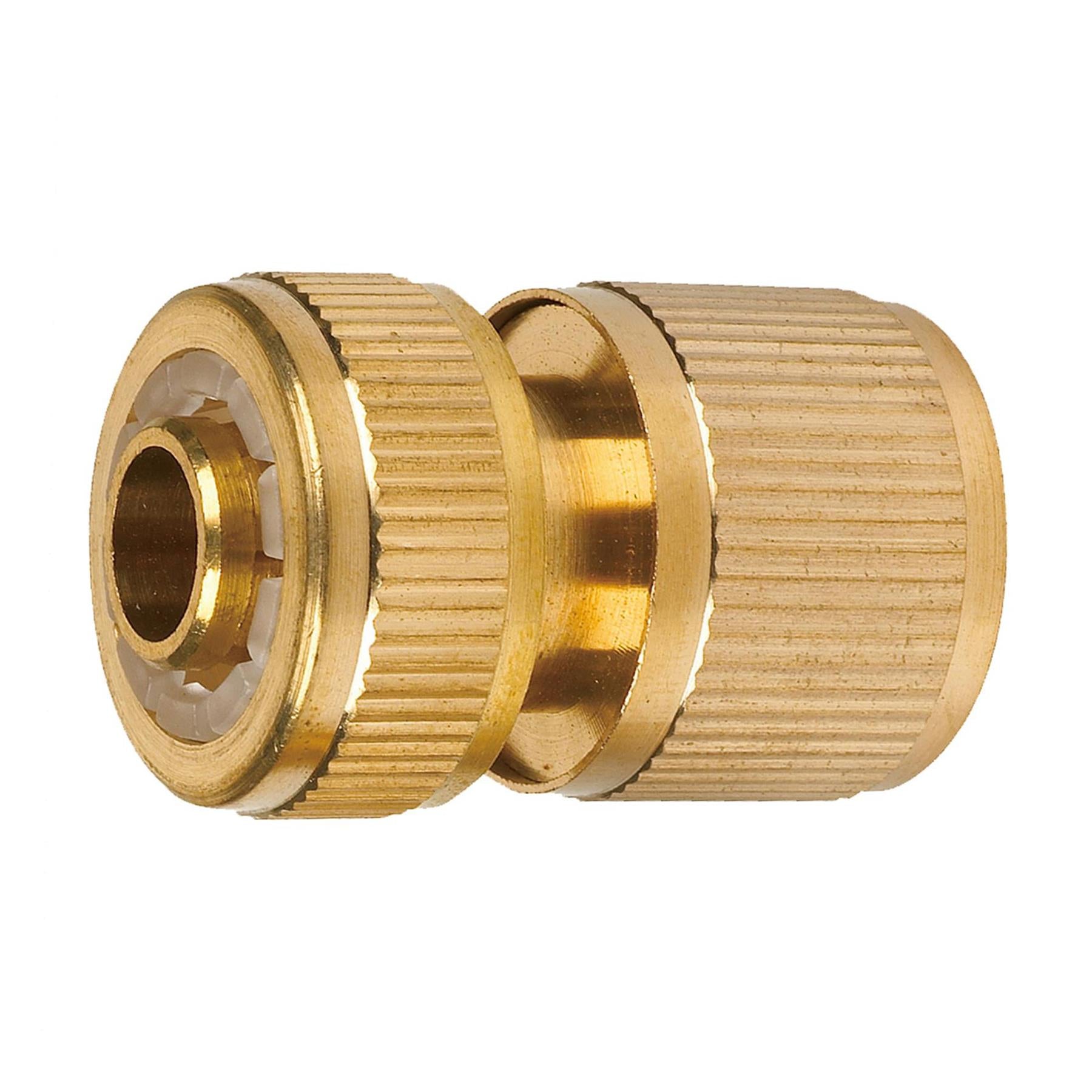 Brass Garden Hose Quick Connector 1/2" Female Pipe Built in Auto Water Stop by Daptez