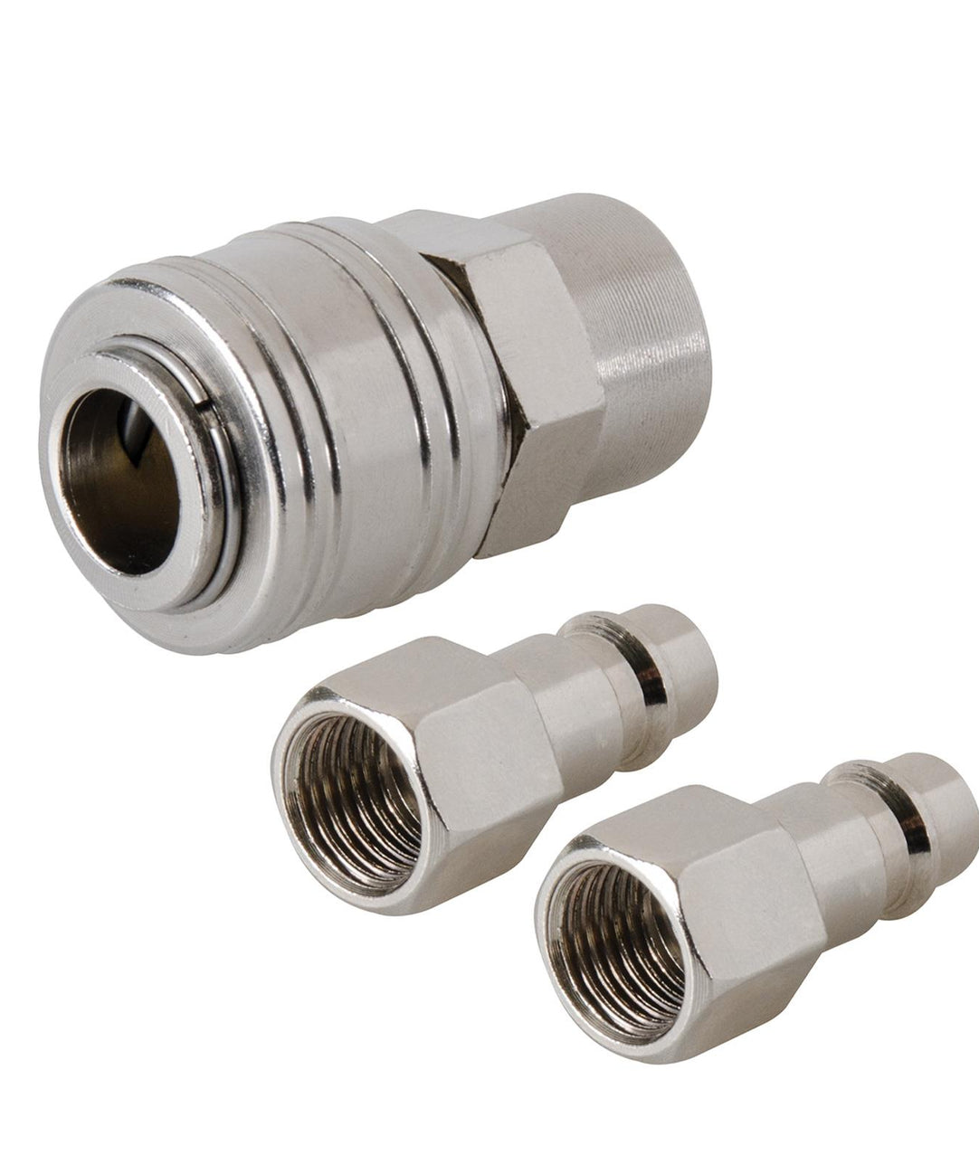Female Euro Air Line Hose Fitting Connector Quick Release Coupler 1/4" BSP 3Pcs - Dapetz
