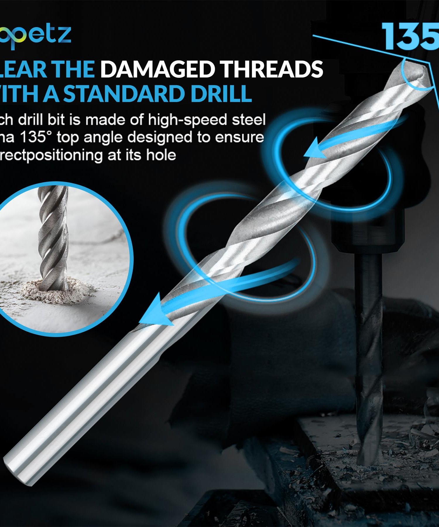 (Pack of 25) Helicoil Thread Repair Tool Kit M6 x 1.0 x 8.0mm | Garage & Automotive by Dapetz