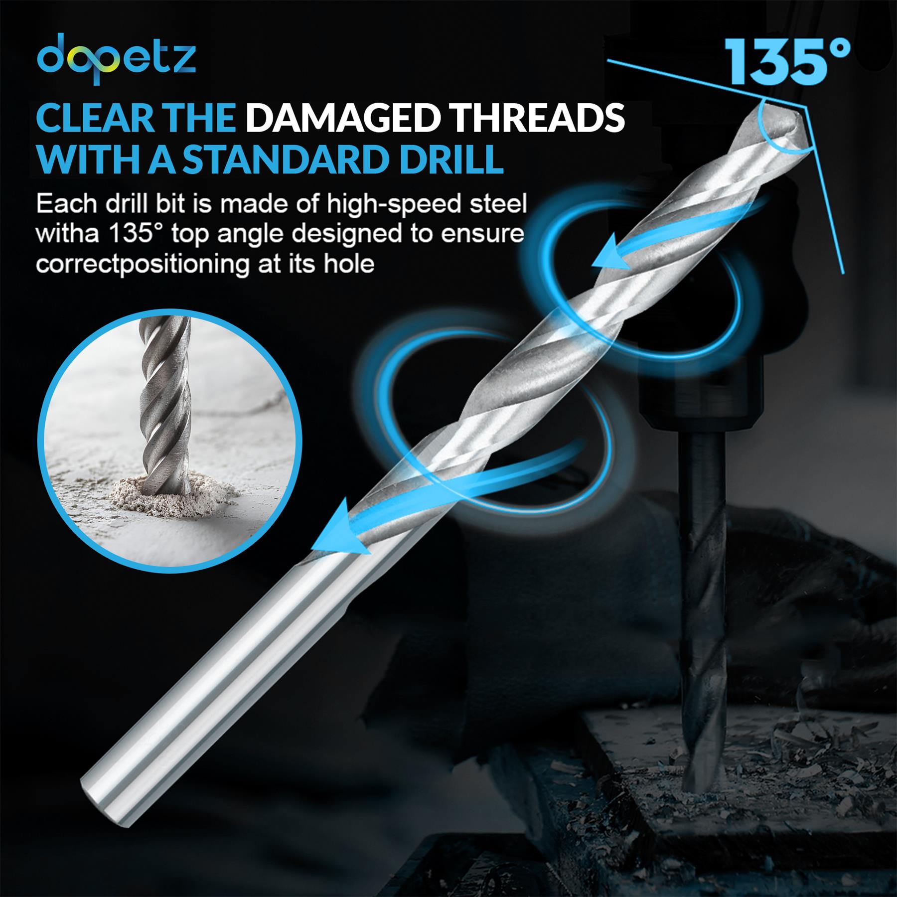 (Pack of 25) Helicoil Thread Repair Tool Kit M6 x 1.0 x 8.0mm | Garage & Automotive by Dapetz