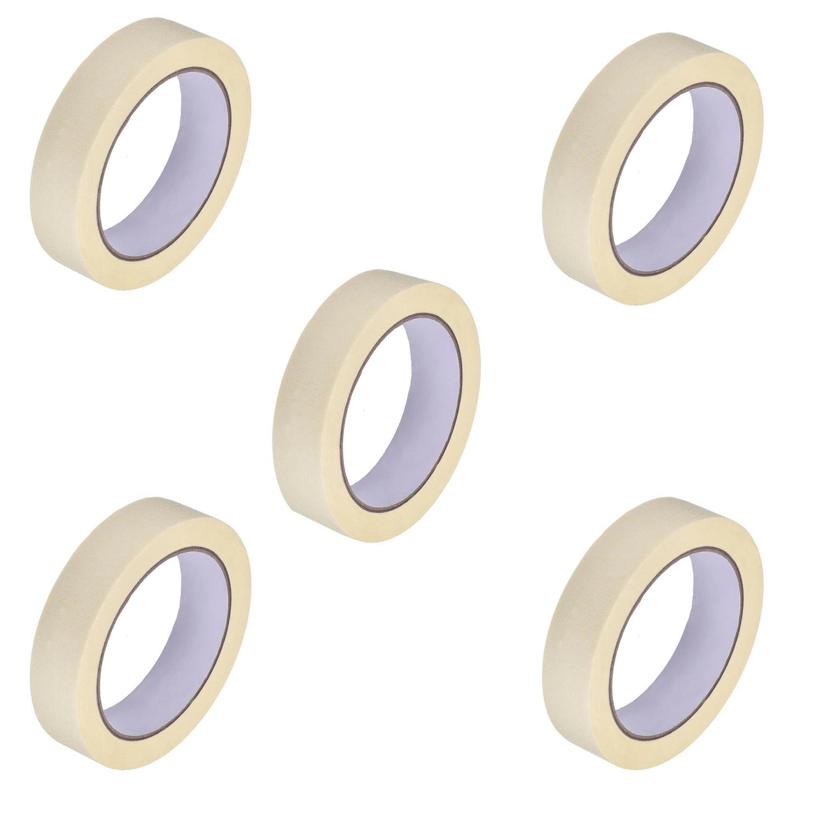 Masking Tape 19mm x 35m | Indoor & Outdoor DIY Painting Decorating Easy Tear (Pack of 5)