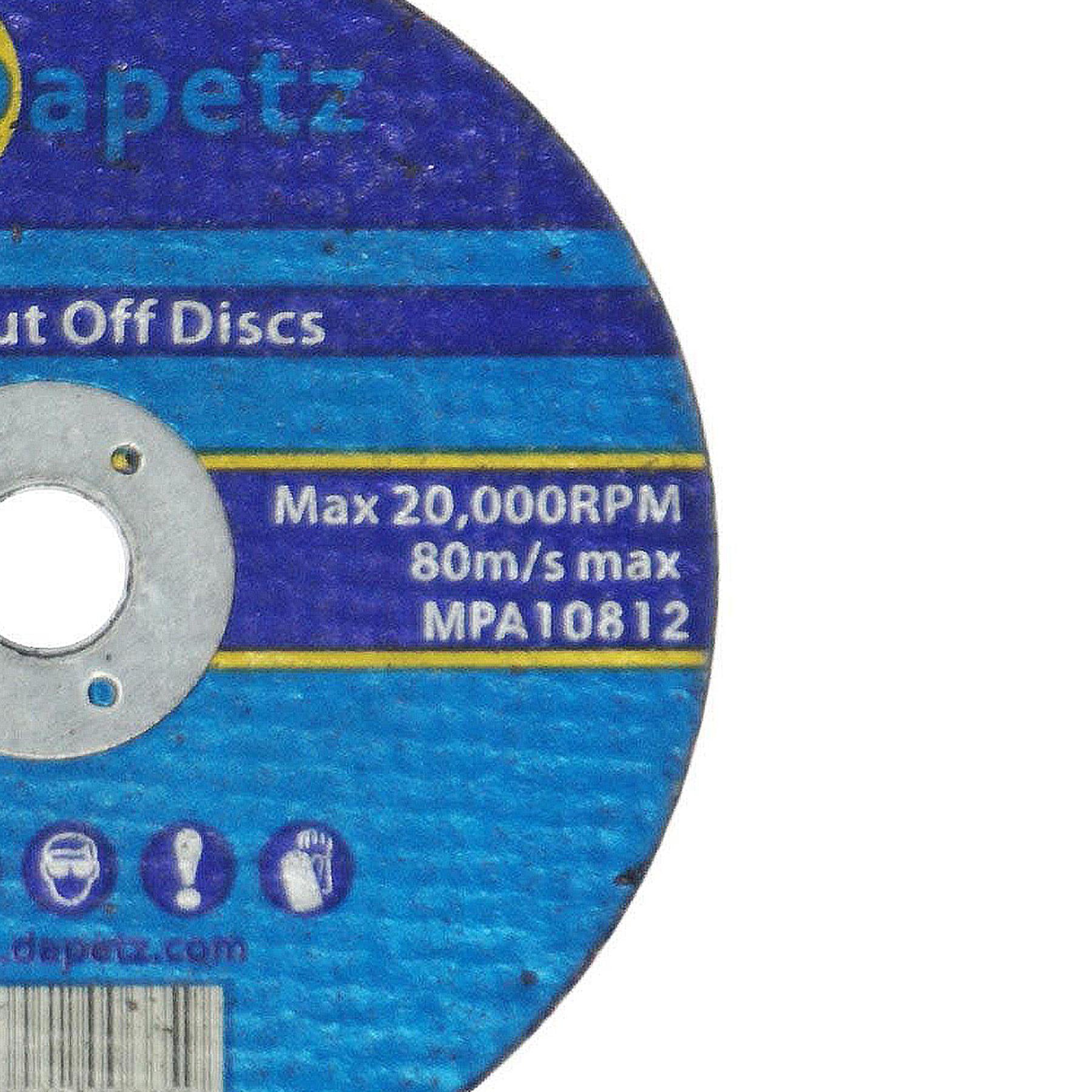 Metal Cutting Cut Off Discs 9.5mm Bore High Quality 10 Pack 75mm X 1.6mm By Dapetz