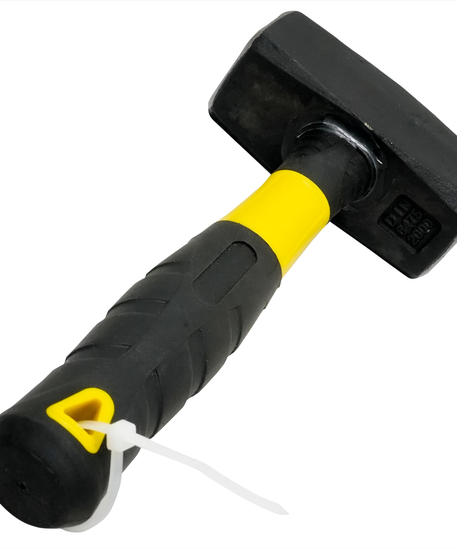 2KG Club Lump Hammer Hardened Steel Fibreglass Grip Handle Tool Heavy Duty, By Dapetz