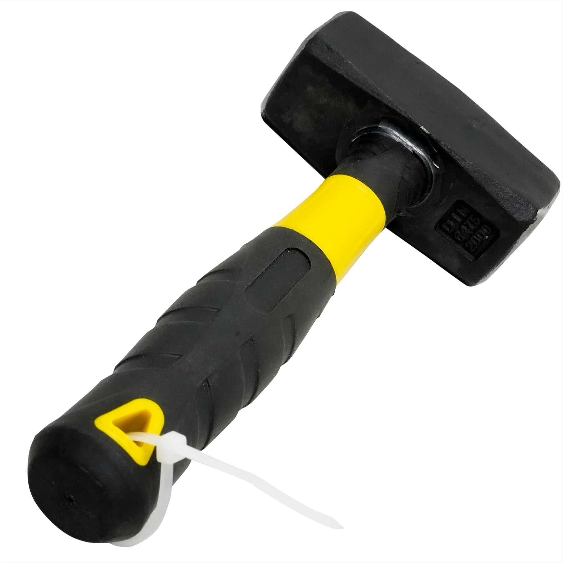 2KG Club Lump Hammer Hardened Steel Fibreglass Grip Handle Tool Heavy Duty, By Dapetz