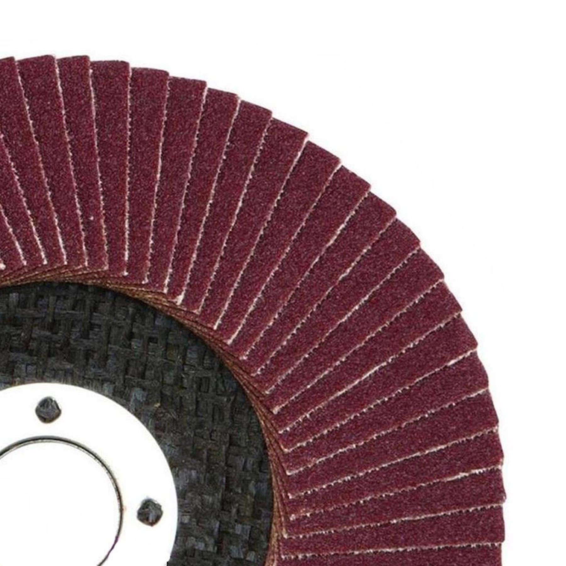 (Pack of 1) Flap Grinding Sanding Wheels 115mm 4.5" 80 and 120 Grit by Dapetz