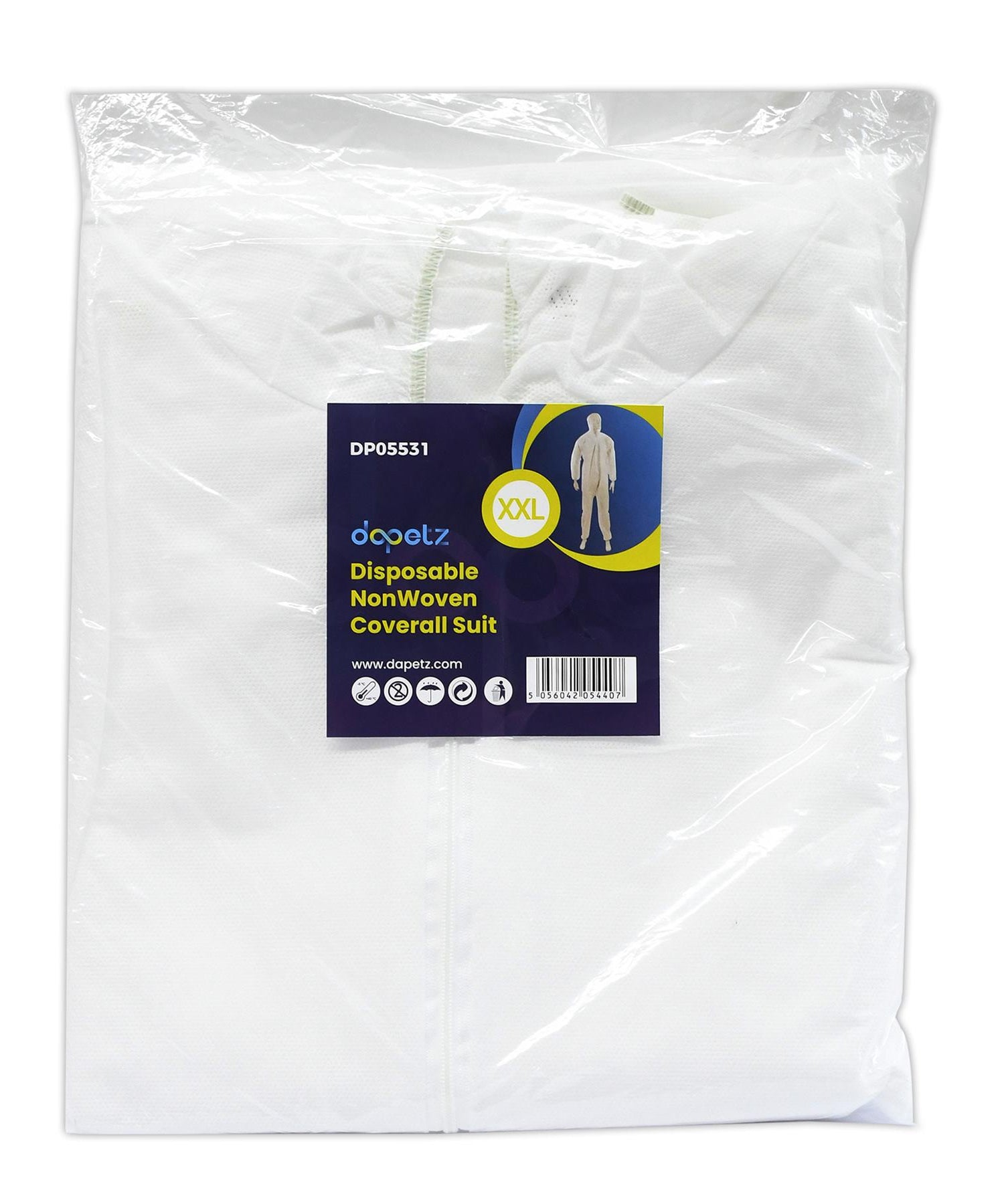 Disposable Paper Suit Protective Overall Coveralls XXL 146cm (58") By Dapetz