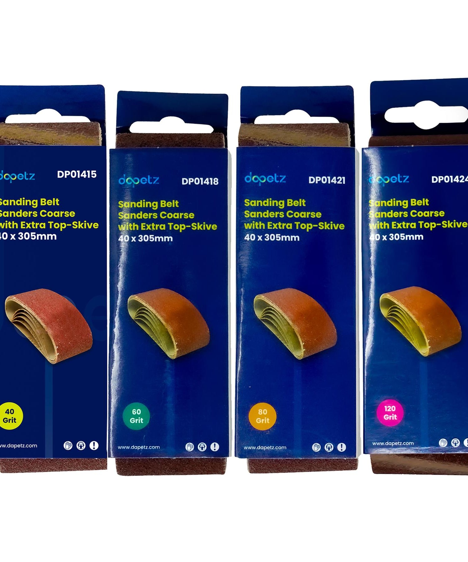 20Pcs Sanding Belts 40 X 305mm Belt Sander 40/60/80/120 Grit for Black & Decker By Dapetz